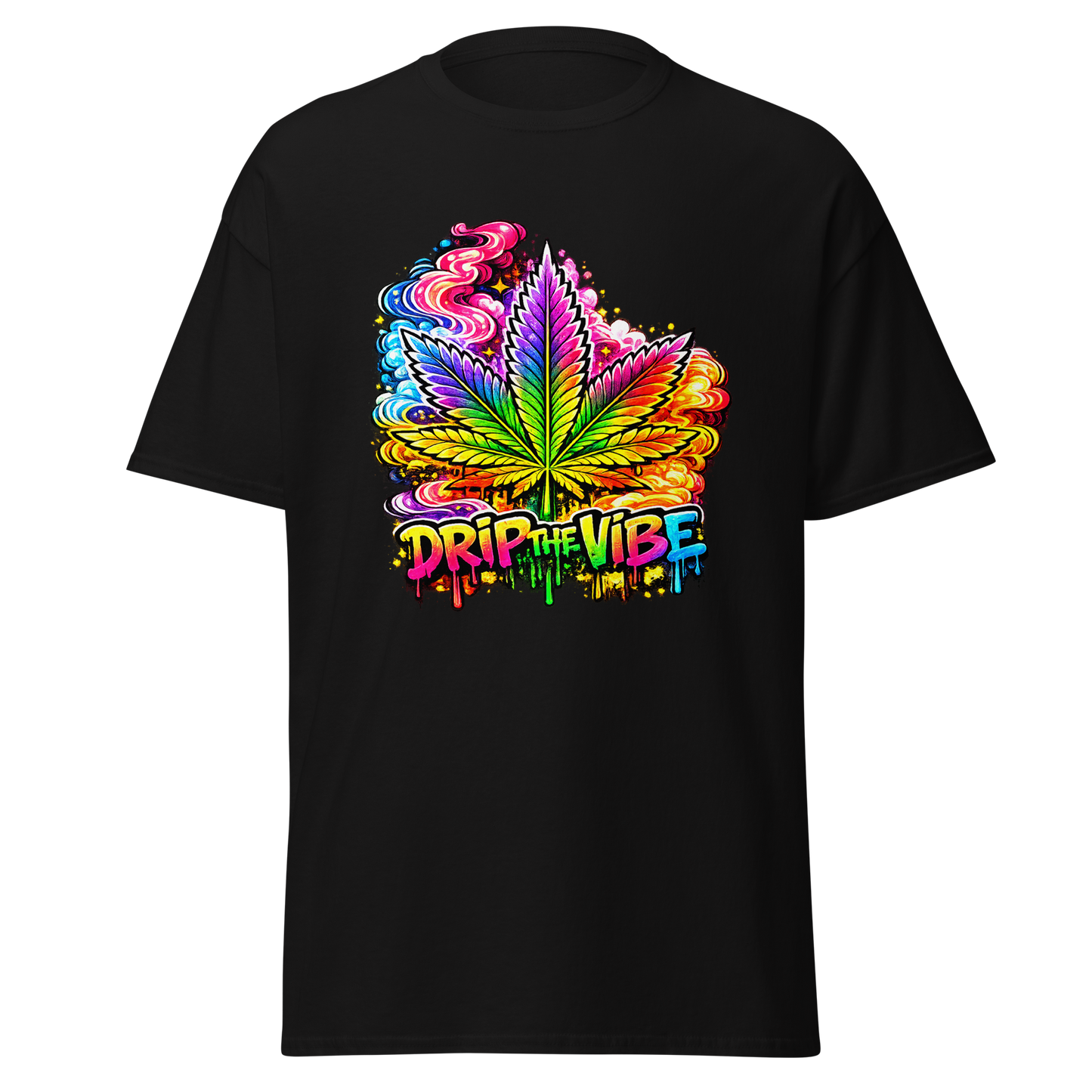 “Drip The Vibe” Unisex Graphic T-Shirt – Colorful Artistic Streetwear Design