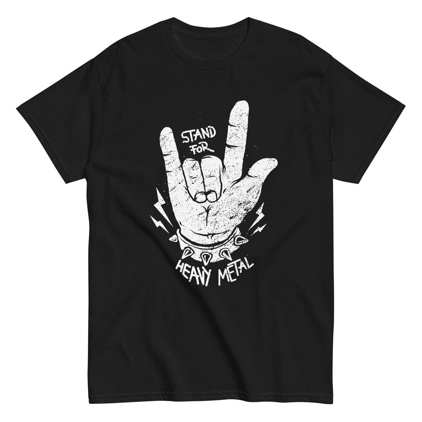 Stand for Heavy Metal Graphic T-Shirt – Rock Hand Gesture Design