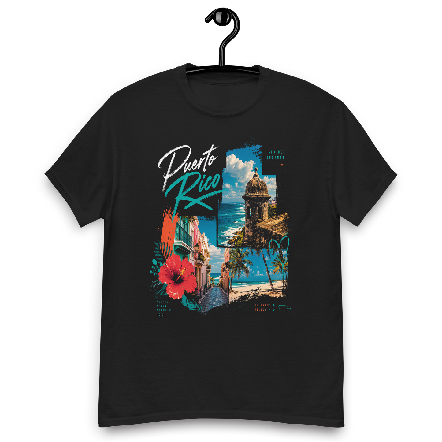 Puerto Rico Isla Del Encanto Tropical Graphic T-Shirt