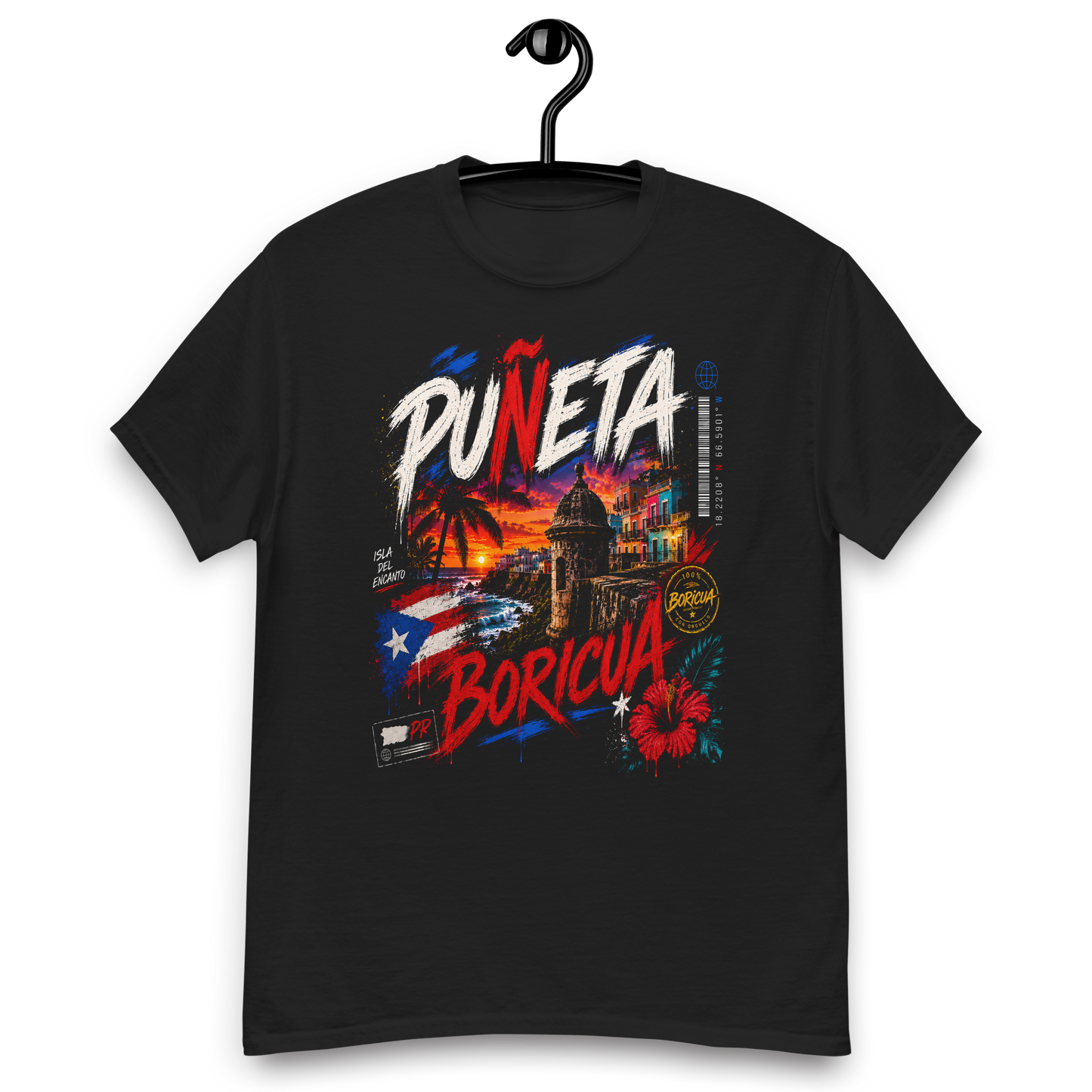 Puñeta Boricua Puerto Rico Pride Graphic T-Shirt