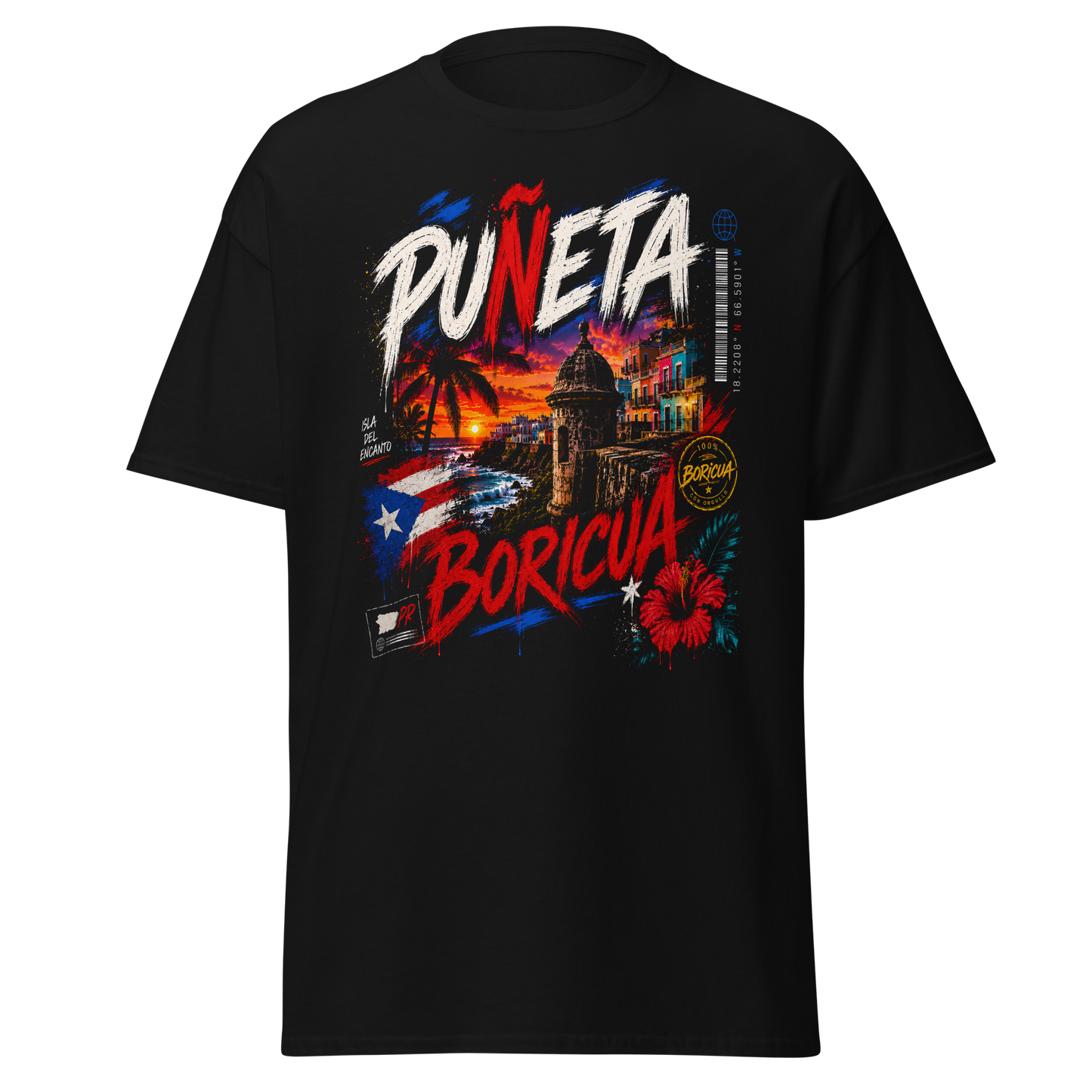 Puñeta Boricua Puerto Rico Pride Graphic T-Shirt