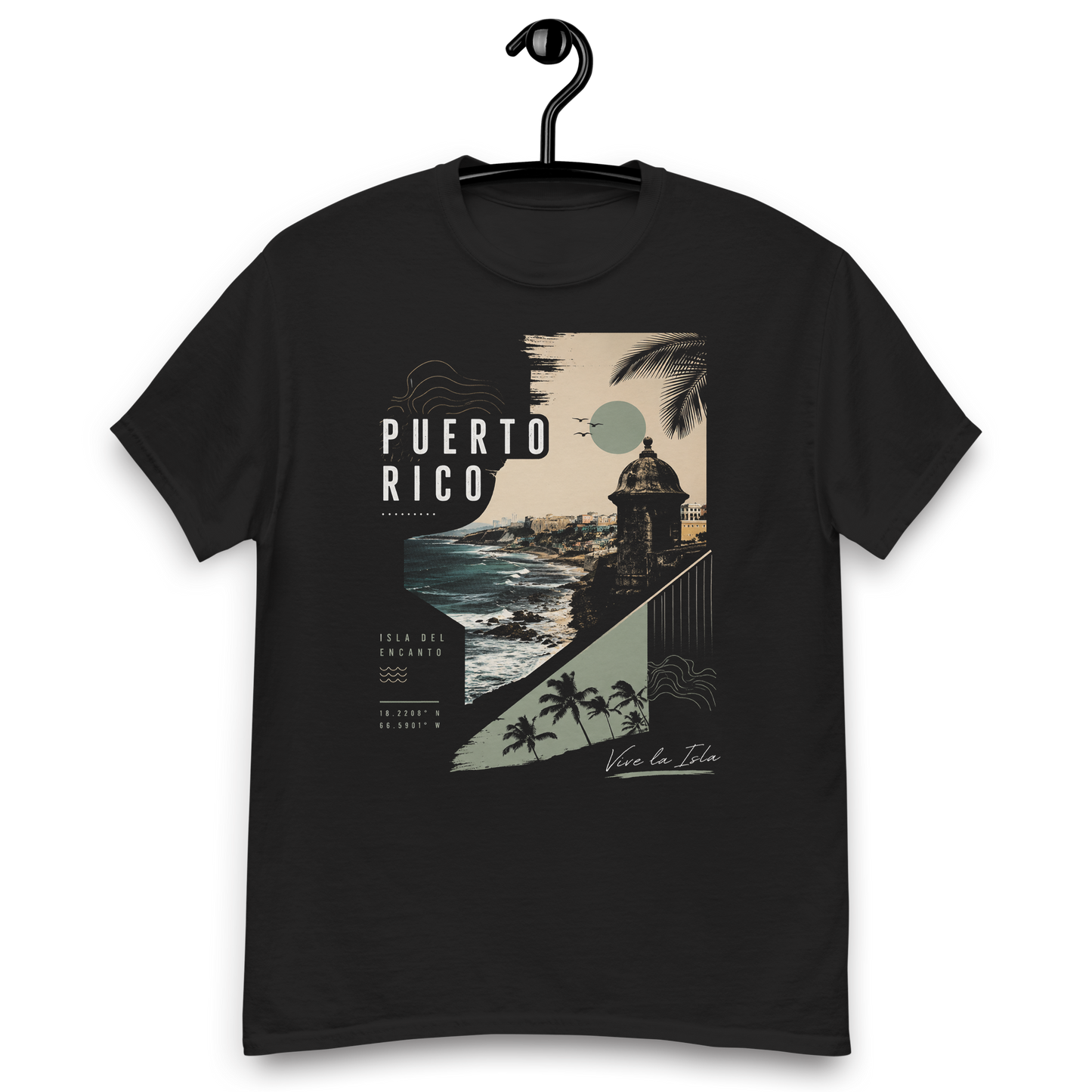 Puerto Rico Isla Del Encanto Coastal Graphic T-Shirt