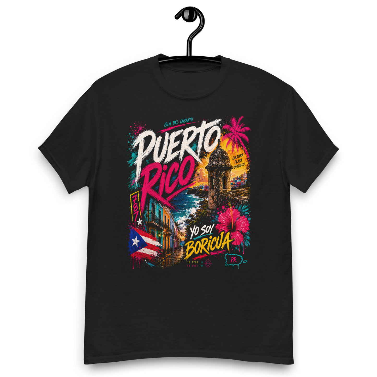 787 Yo Soy Boricua Puerto Rico Pride Graphic T-Shirt