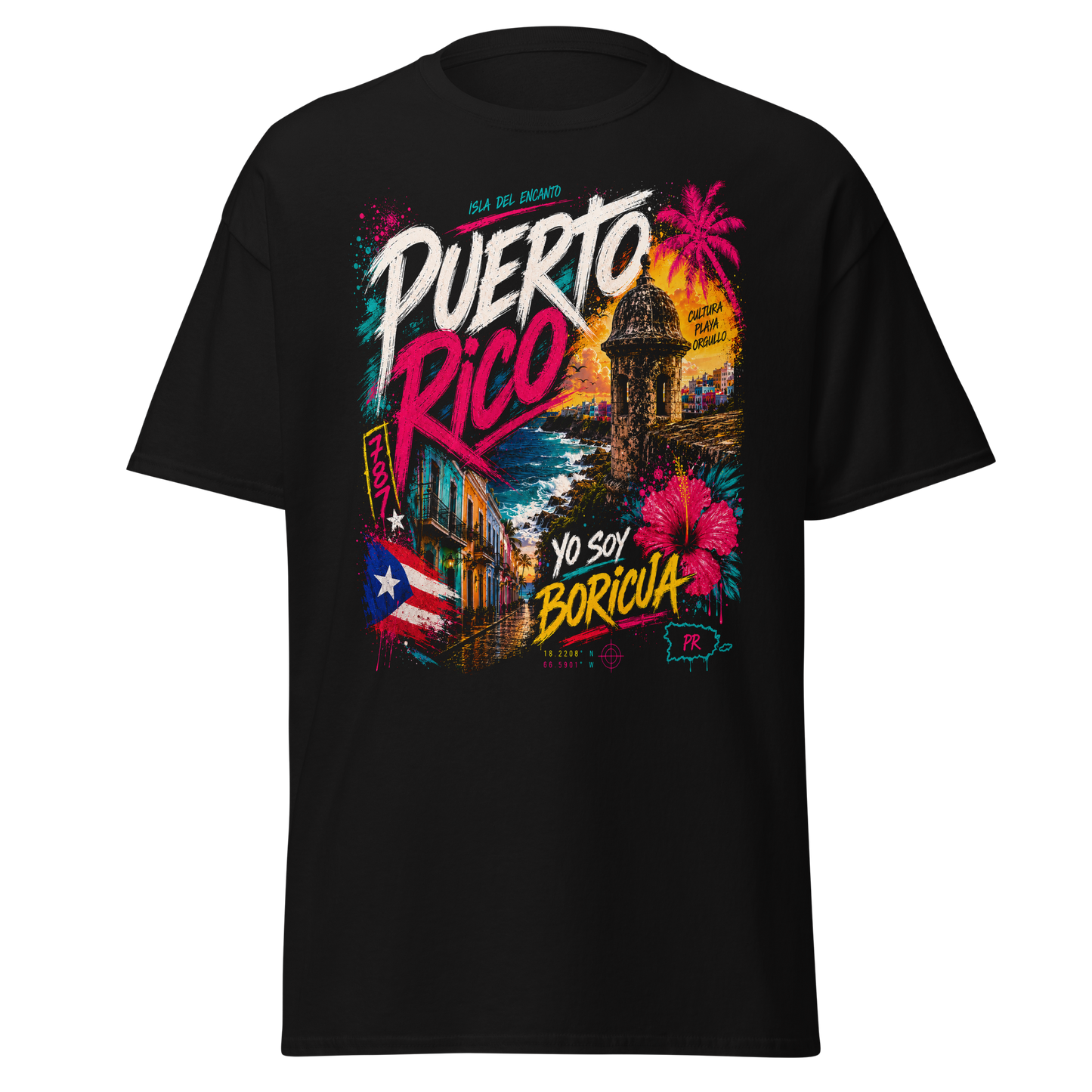 787 Yo Soy Boricua Puerto Rico Pride Graphic T-Shirt