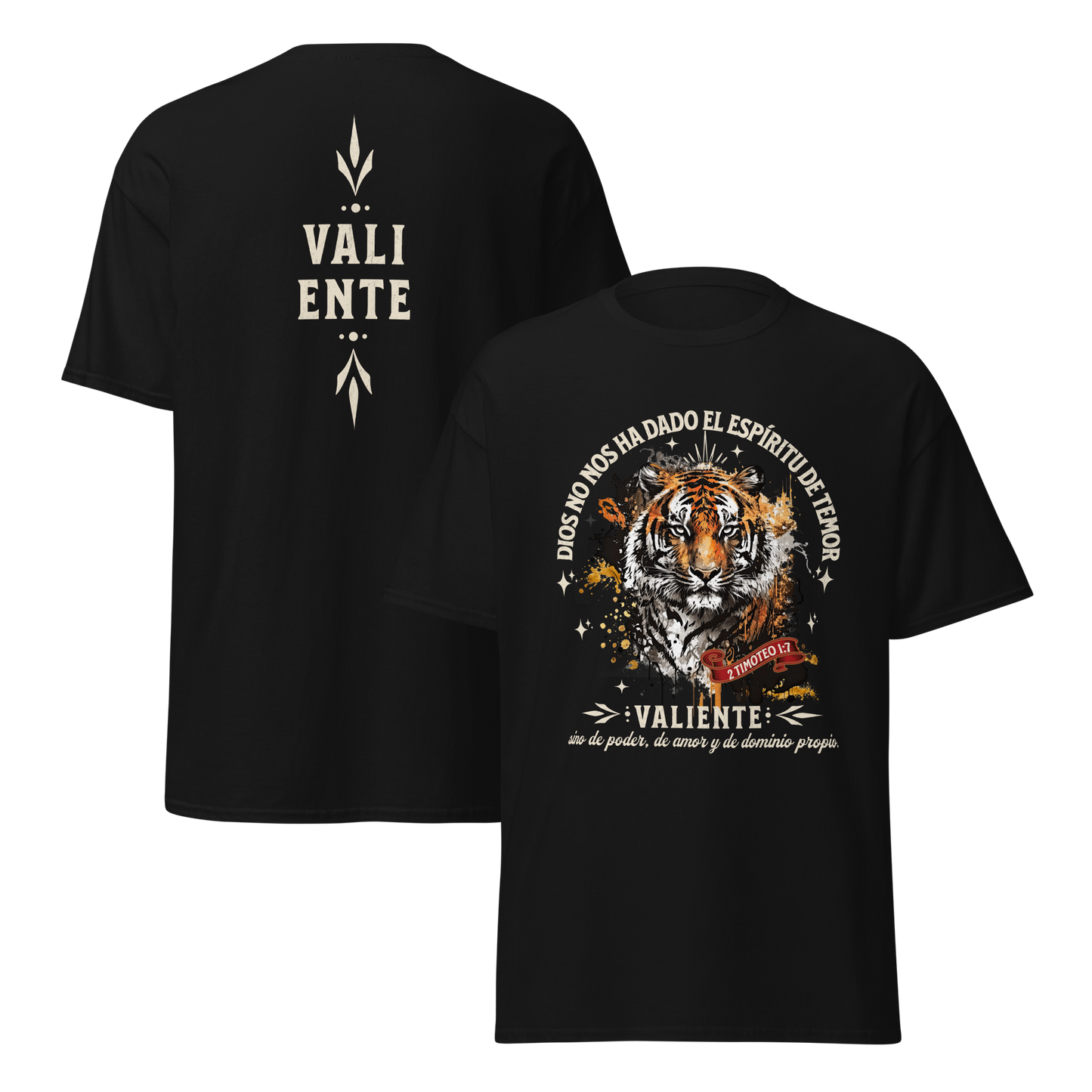Camiseta “VALIENTE” – Espíritu de Poder, Amor y Dominio Propio