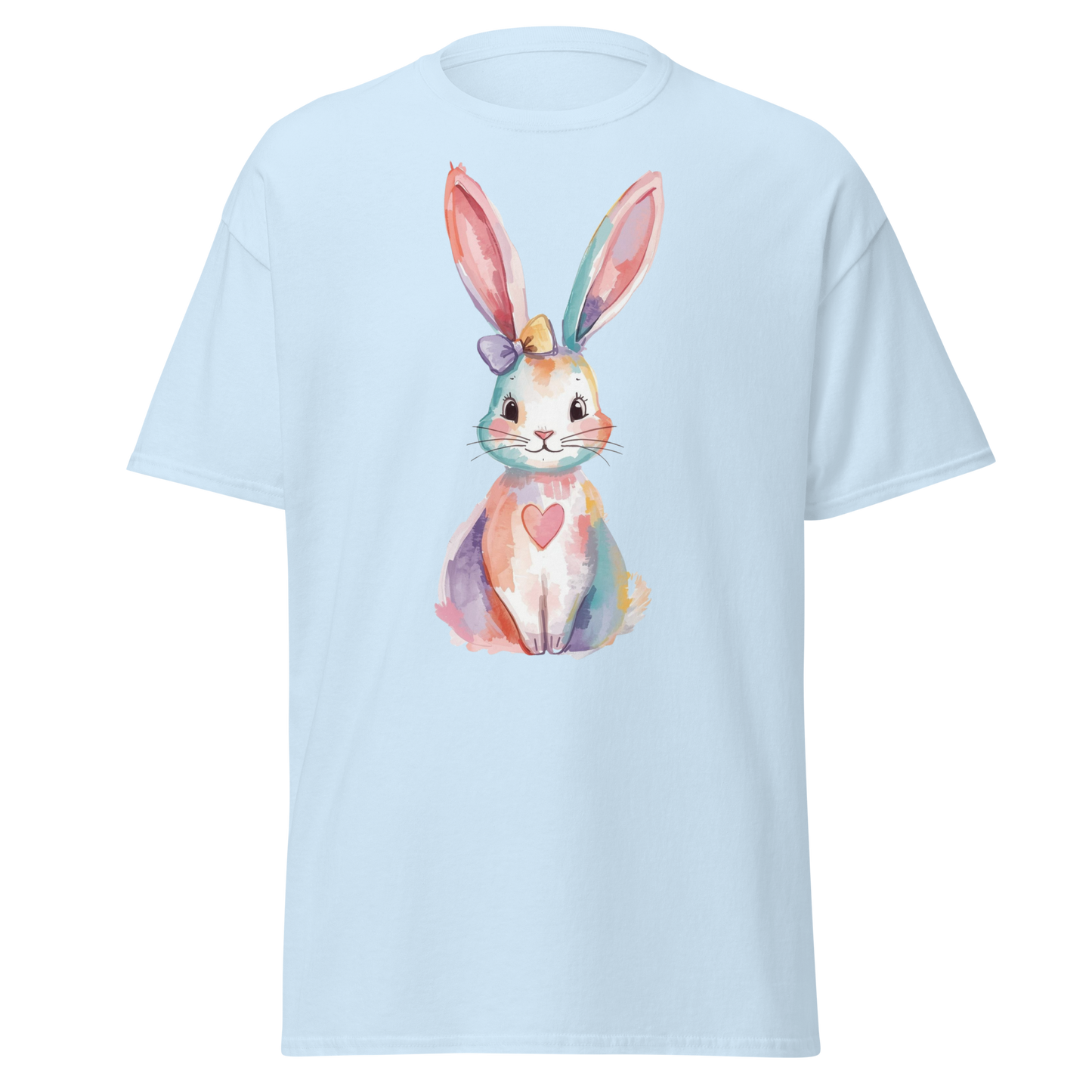 Watercolor Easter Bunny T-Shirt – Soft Pastel Bunny Graphic Tee