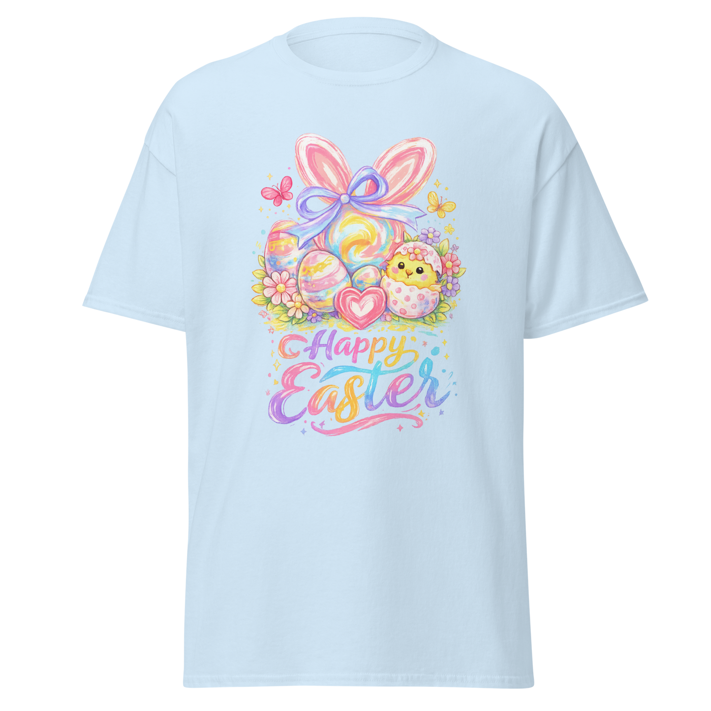Happy Easter Bunny T-Shirt — Colorful Pastel Spring Graphic Tee