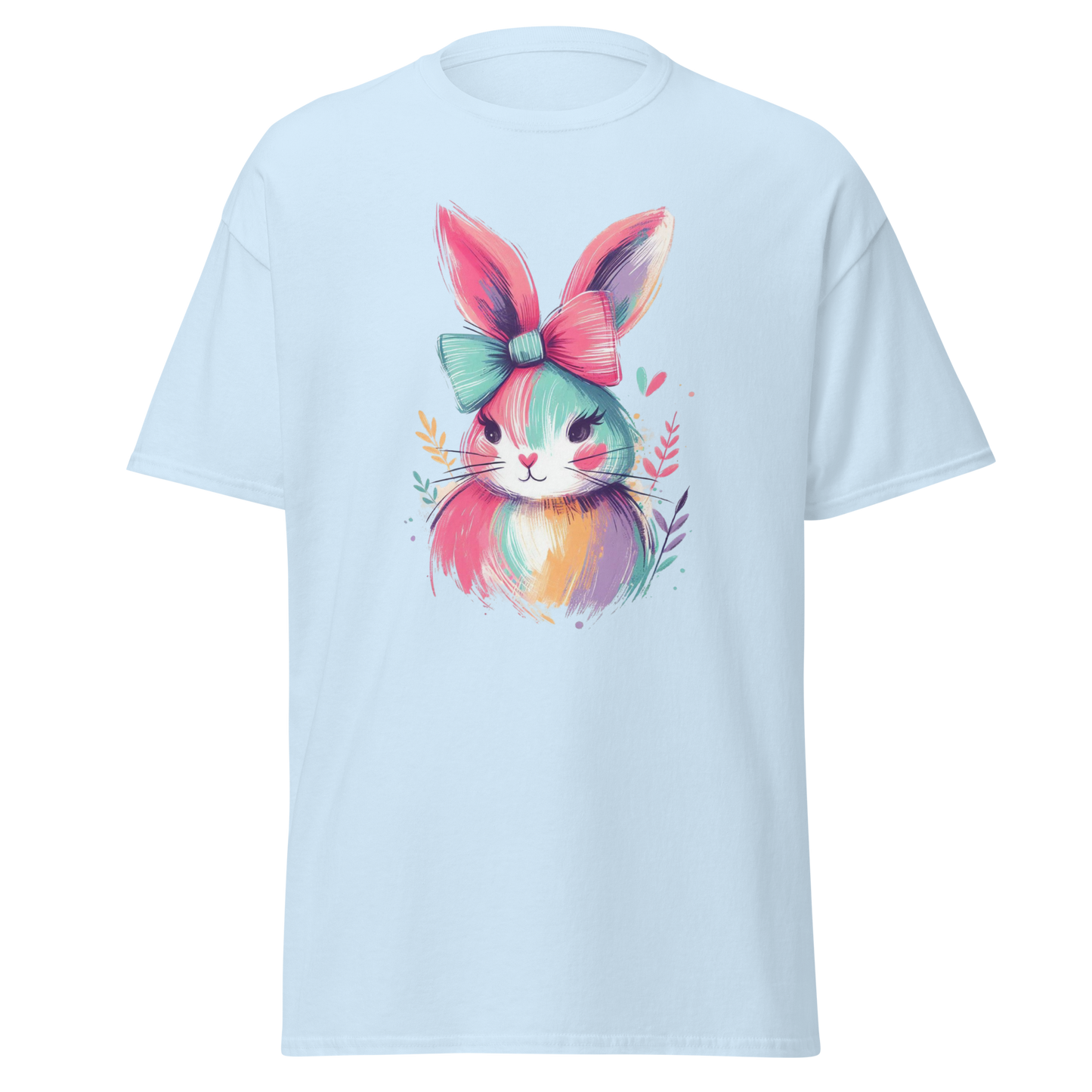 Pastel Easter Bunny T-Shirt — Cute Spring Graphic Tee — Easter Celebration Shirt