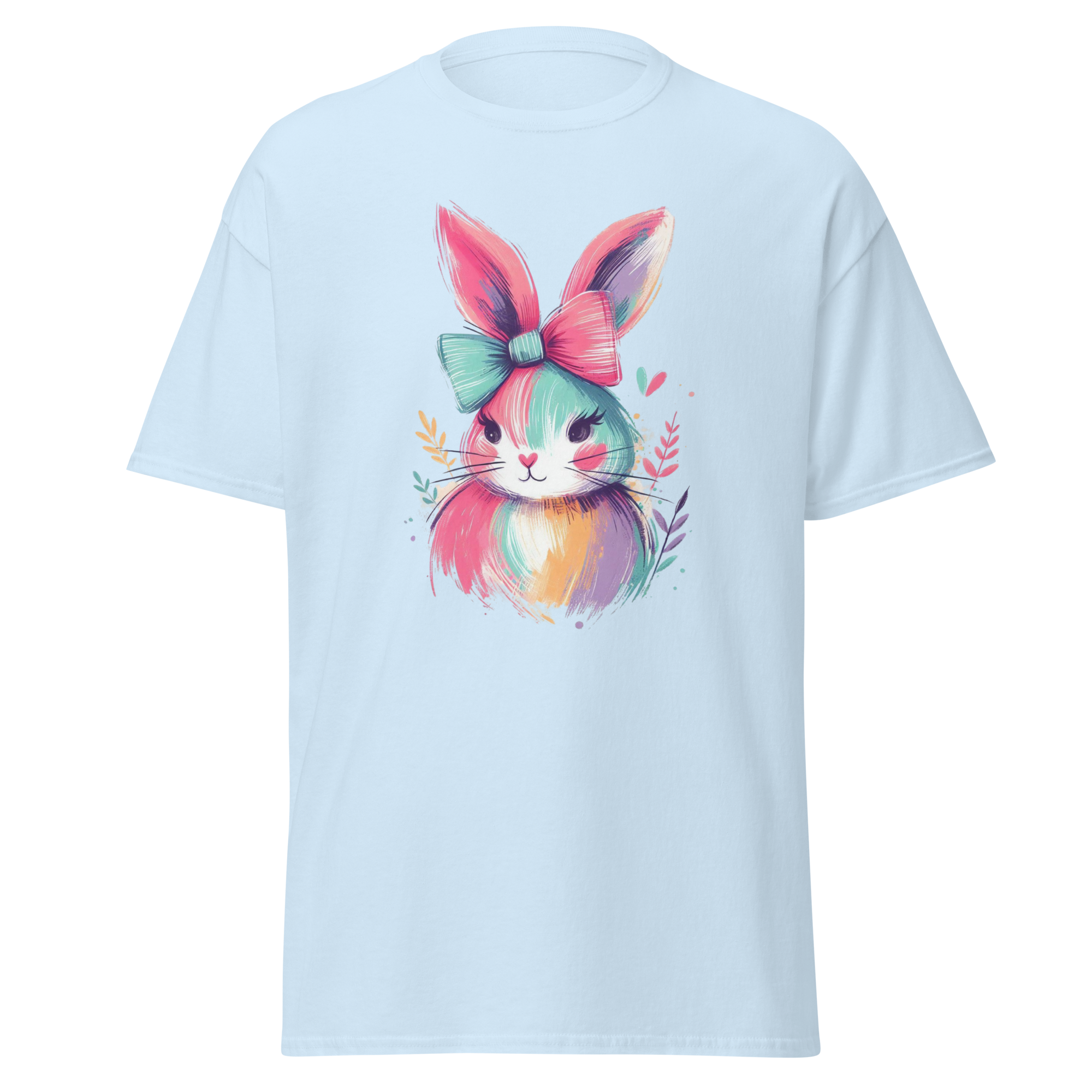 Pastel Easter Bunny T-Shirt — Cute Spring Graphic Tee — Easter Celebration Shirt