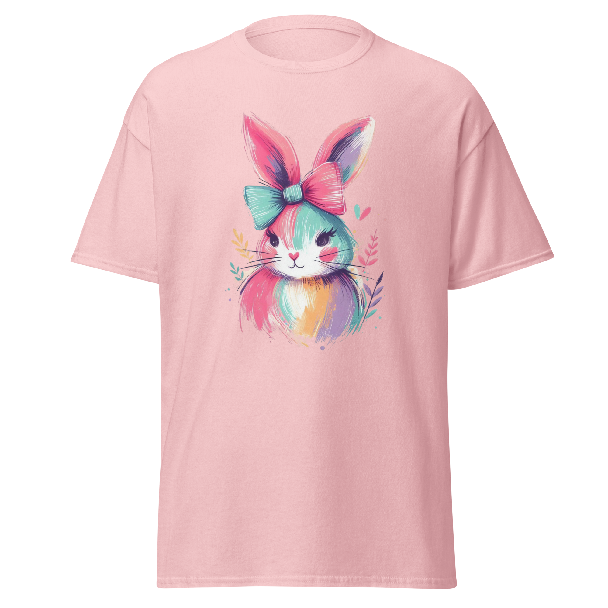 Pastel Easter Bunny T-Shirt — Cute Spring Graphic Tee — Easter Celebration Shirt