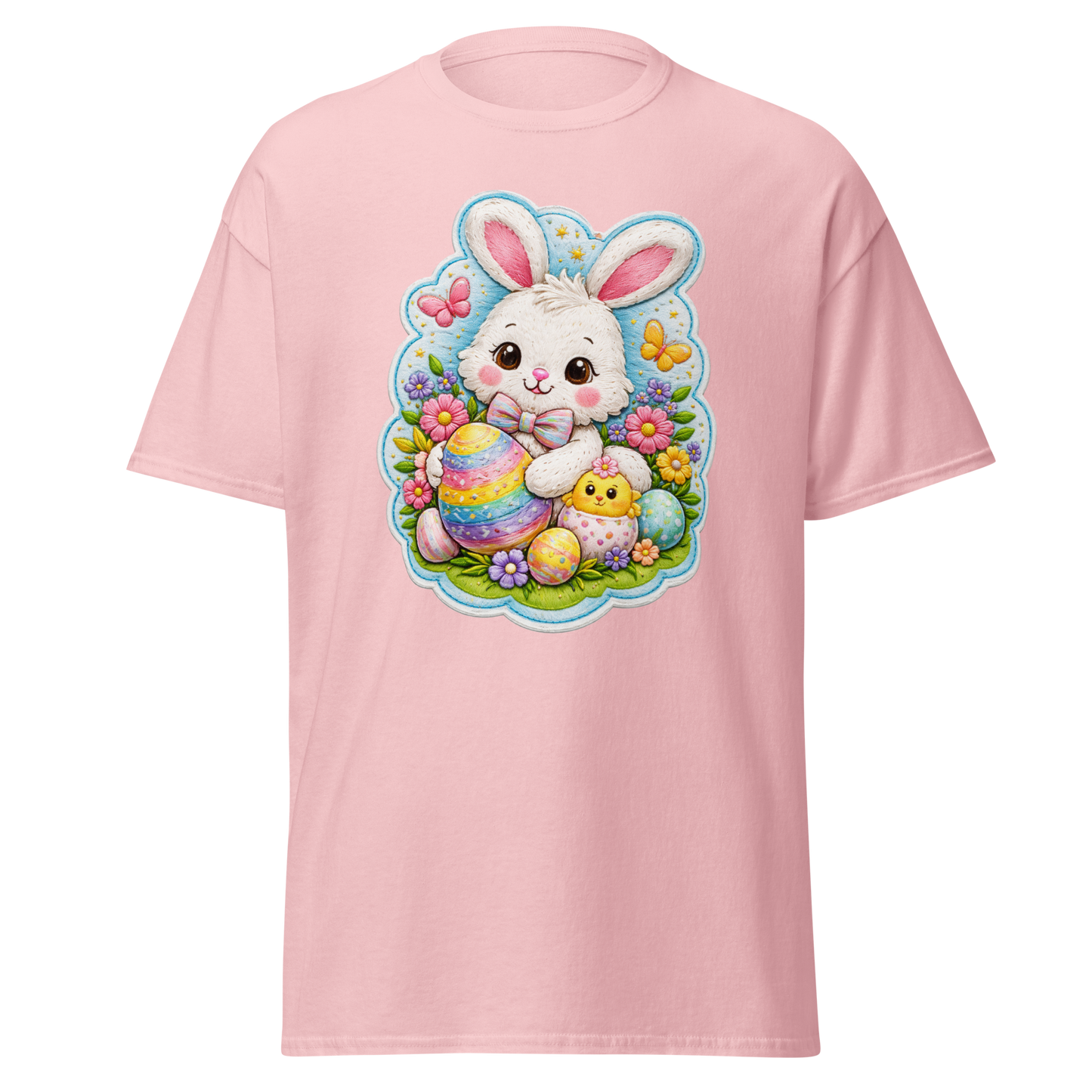 Cute Easter Bunny T-Shirt – Spring Bunny & Easter Eggs Graphic Tee