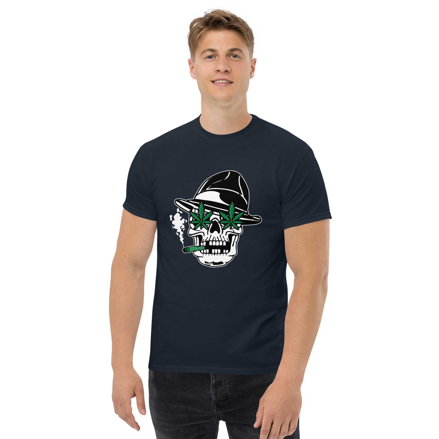 Skull Cannabis Eyes Graphic T-Shirt – Edgy Streetwear Style
