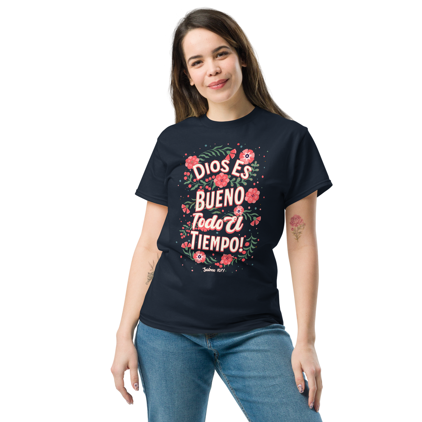 Camiseta “Dios es Bueno Todo el Tiempo” – Salmo 107:1