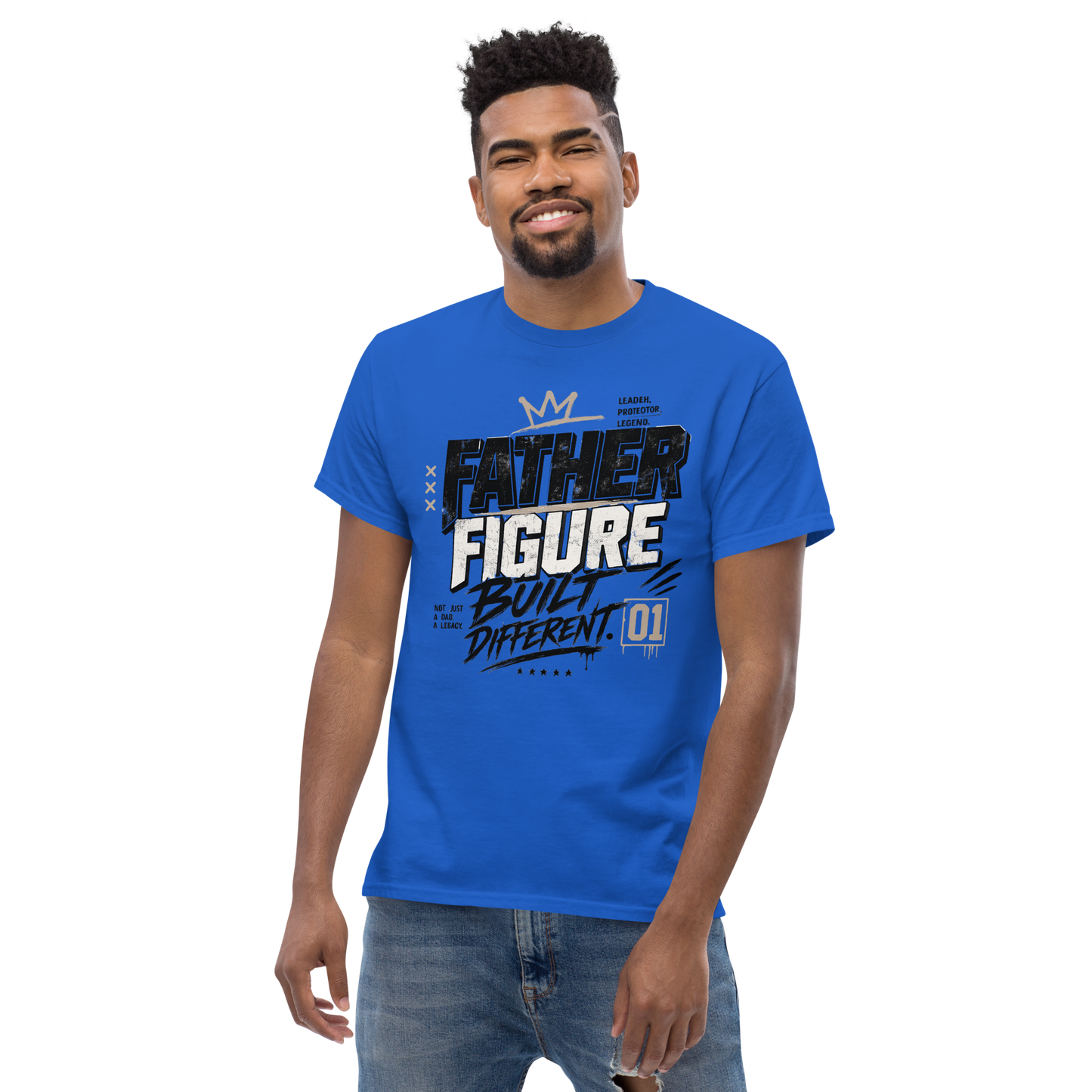 Father Figure Built Different T-Shirt – Bold Streetwear Dad Graphic Tee