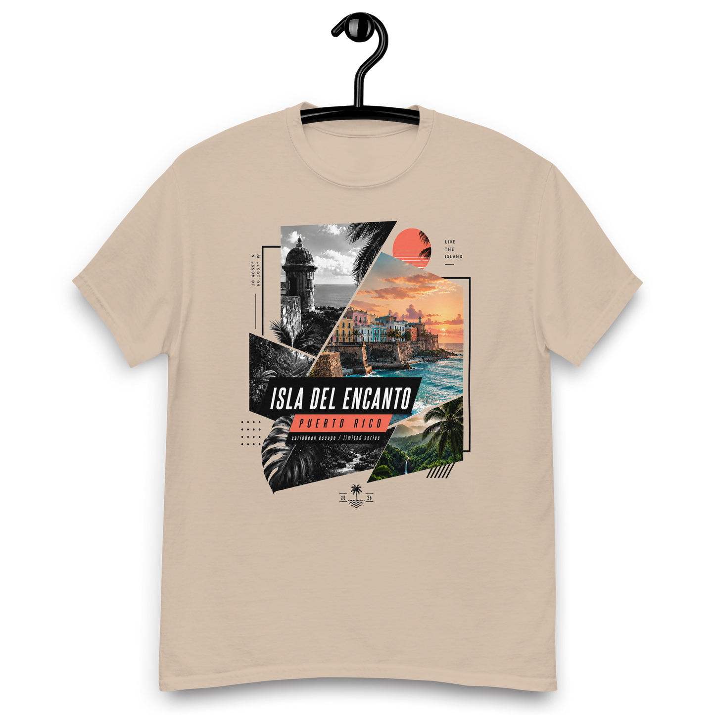 Isla Del Encanto Puerto Rico Coastal Graphic T-Shirt