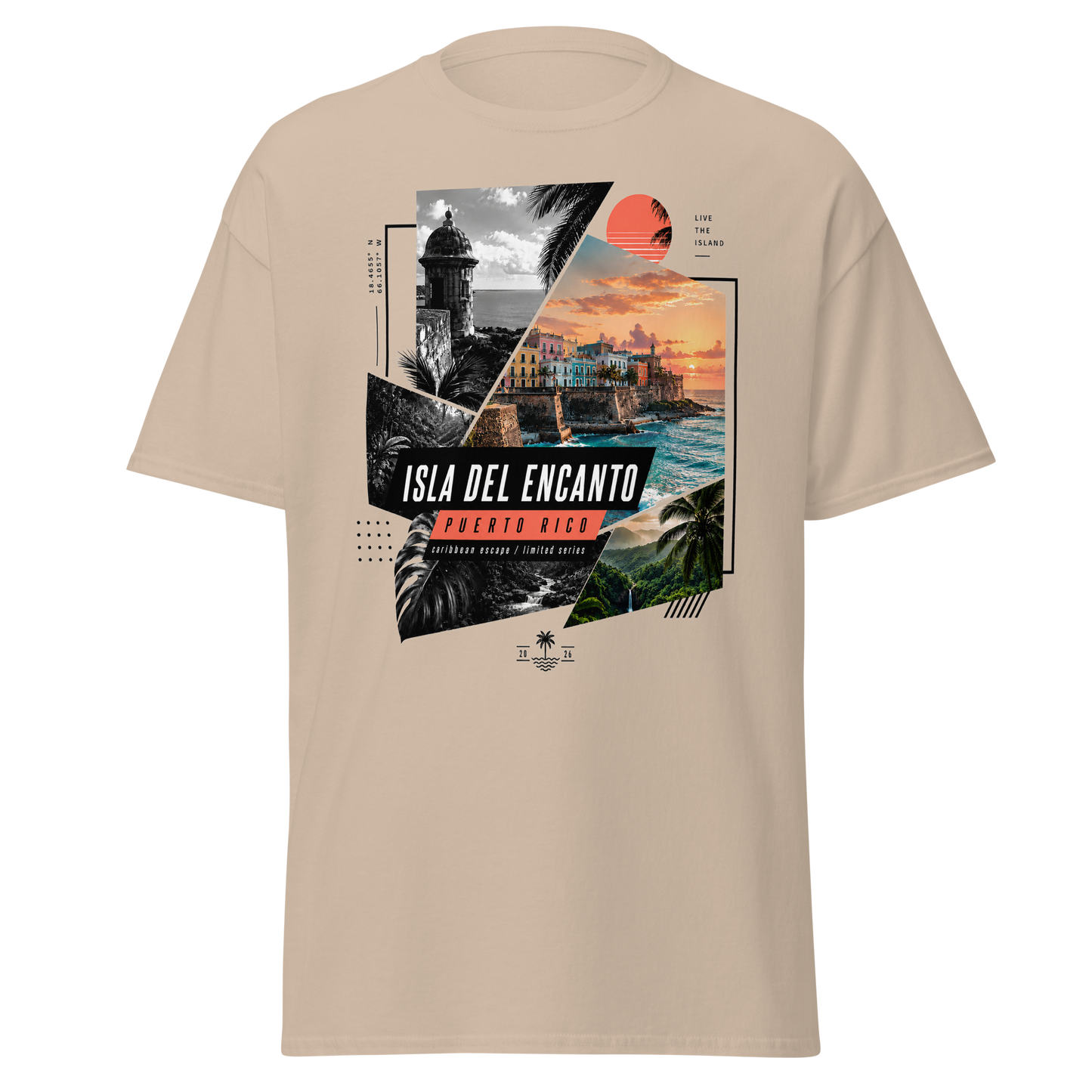 Isla Del Encanto Puerto Rico Coastal Graphic T-Shirt