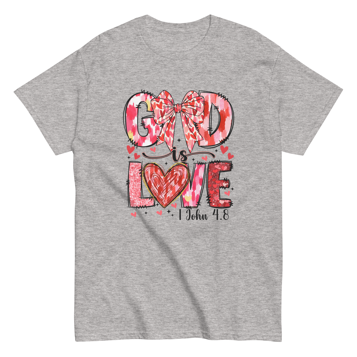 God Is Love Christian Valentine’s Day T-Shirt – 1 John 4:8