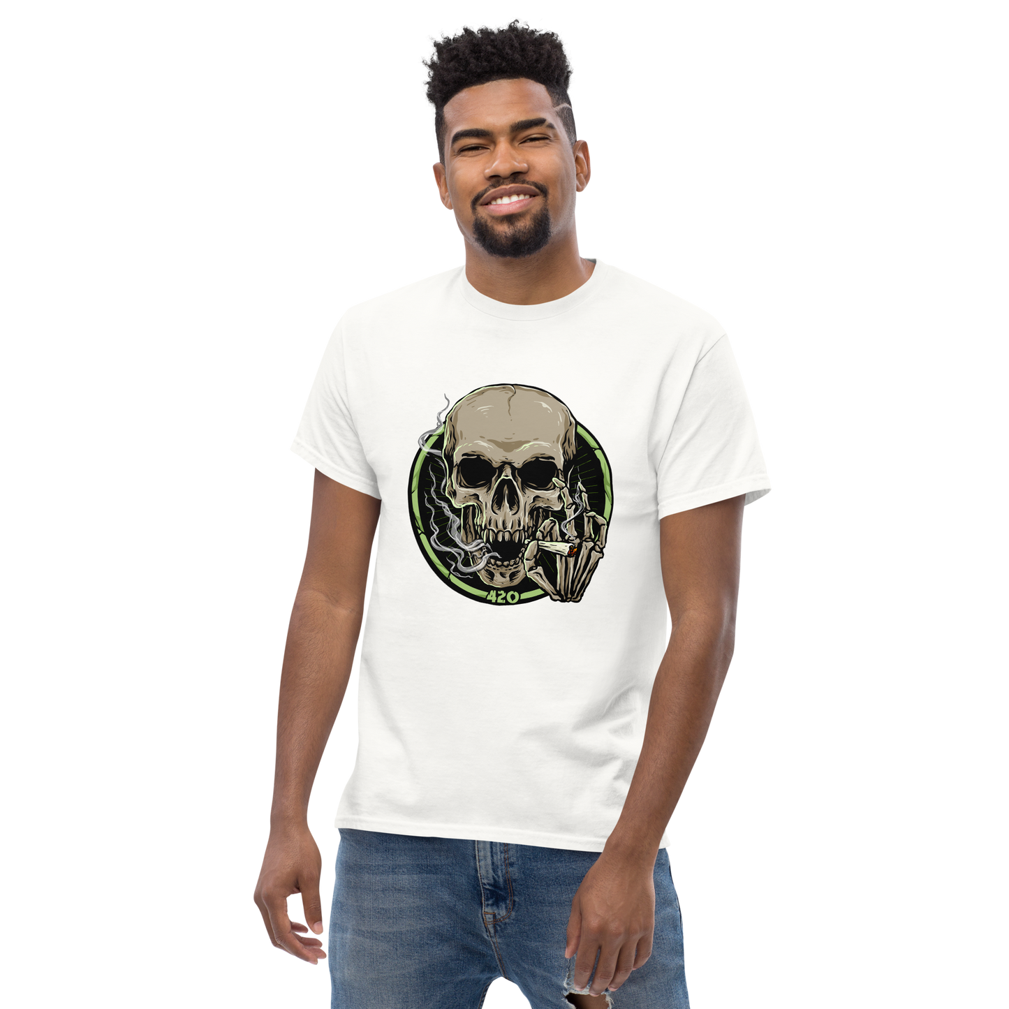 420 Skull Graphic T-Shirt - Bold Streetwear Style