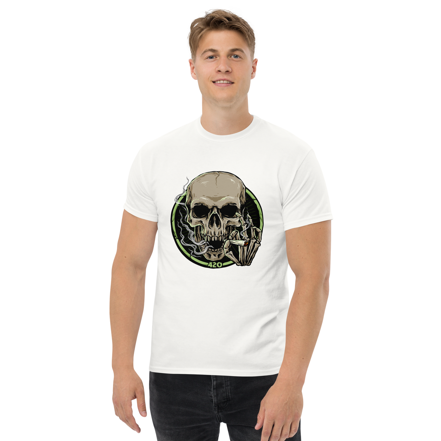 420 Skull Graphic T-Shirt - Bold Streetwear Style