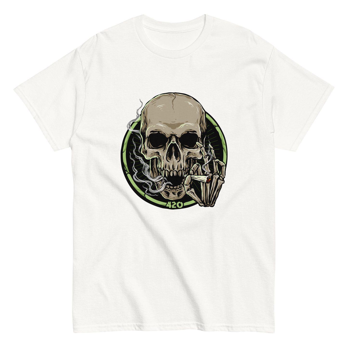 420 Skull Graphic T-Shirt - Bold Streetwear Style