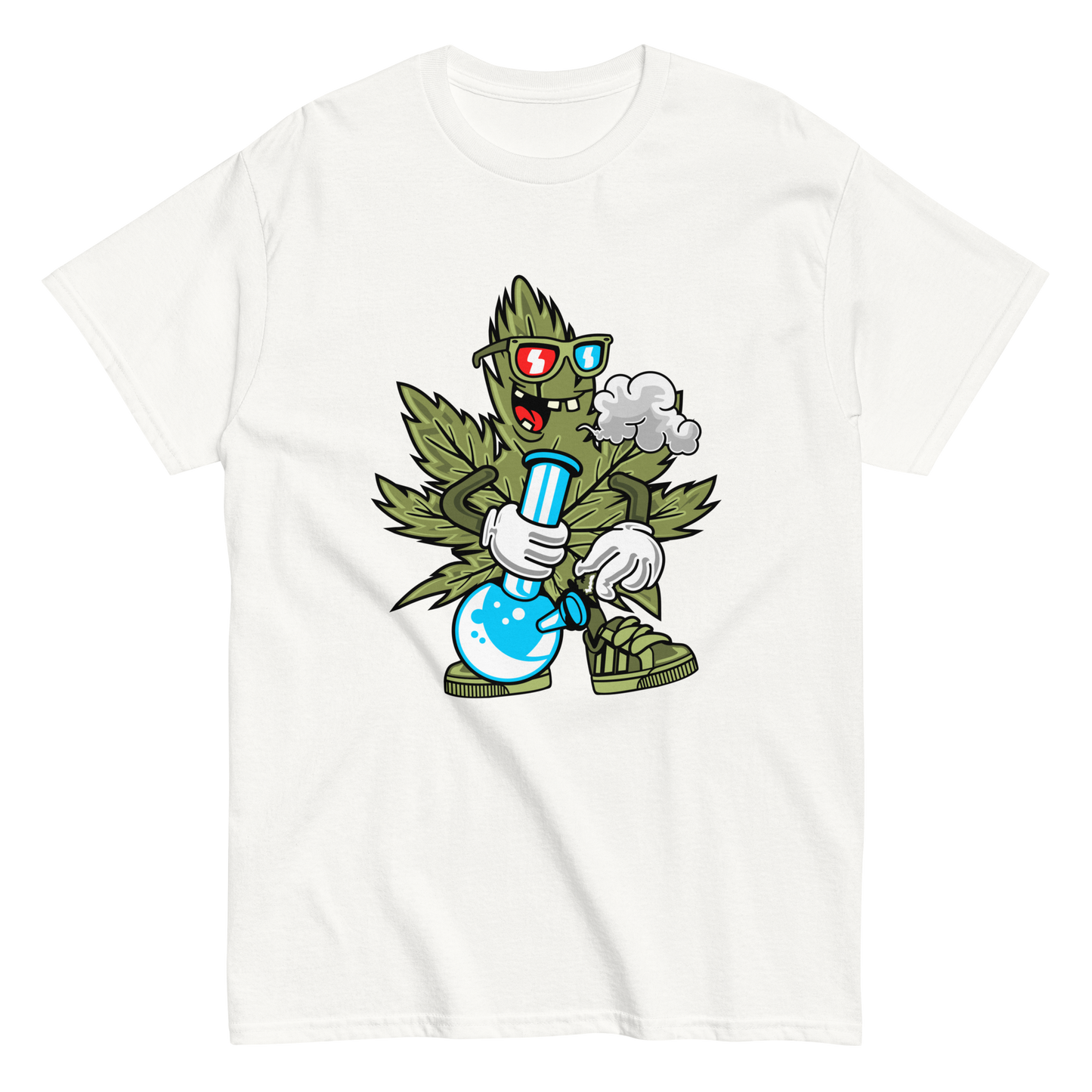 Cannabis Bong Cartoon T-Shirt – Funny & Stoner Graphic Tee