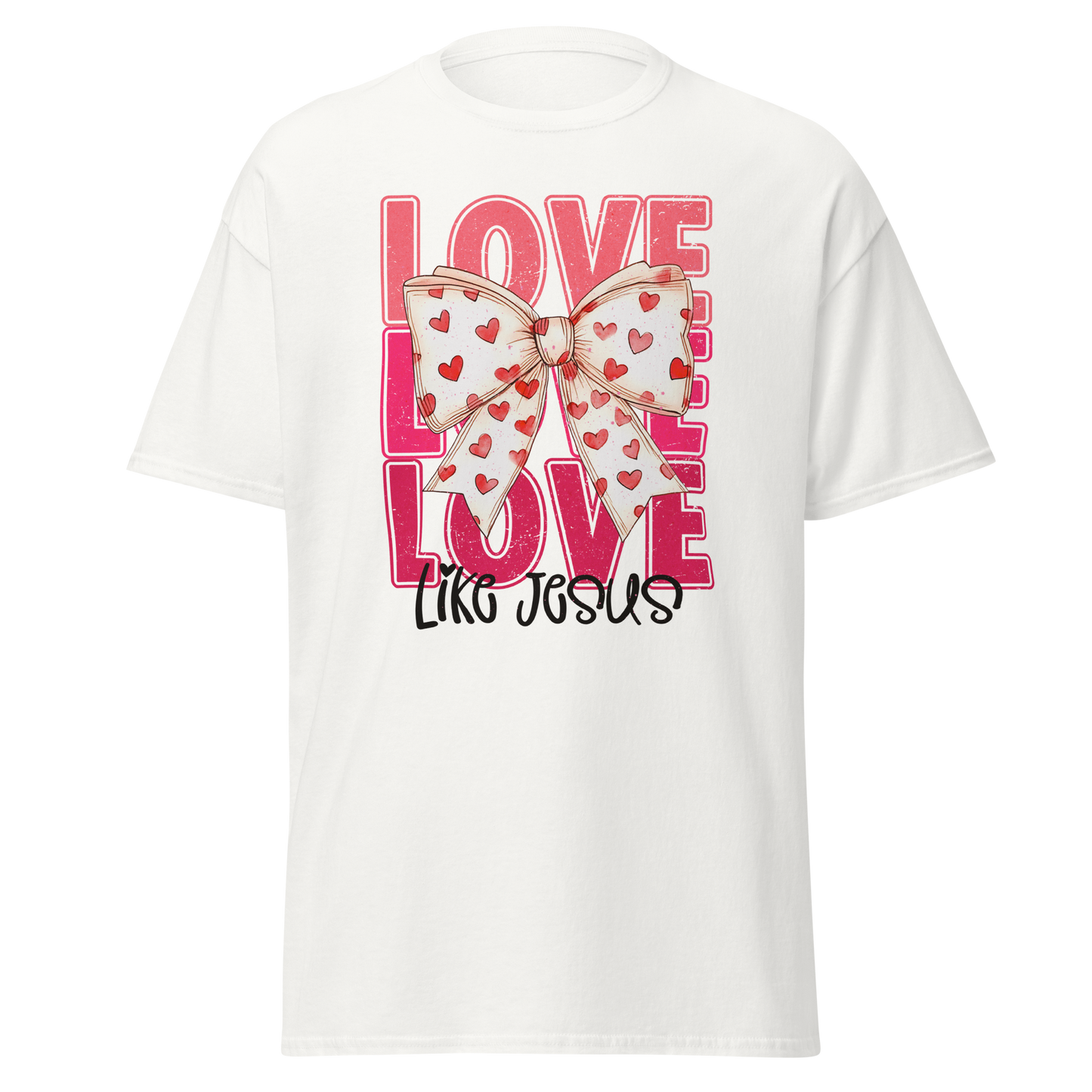 Love Like Jesus Bow Valentine’s Day T-Shirt