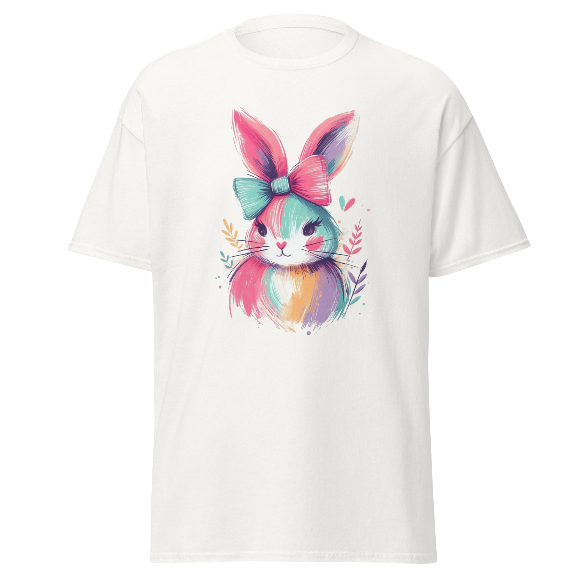 Pastel Easter Bunny T-Shirt — Cute Spring Graphic Tee — Easter Celebration Shirt