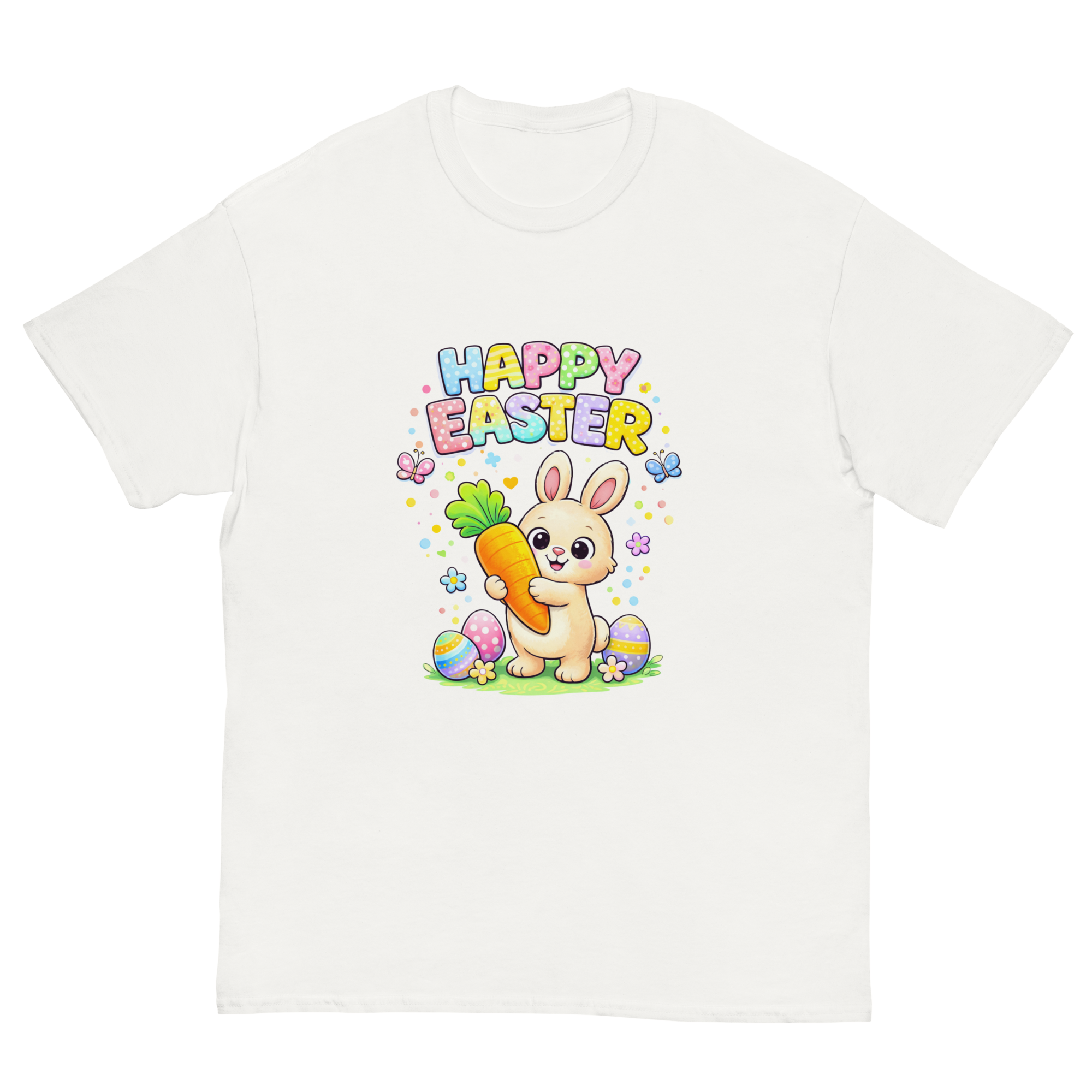 Kids Happy Easter Bunny T-Shirt – Cute Easter Graphic Tee for Boys & Girls