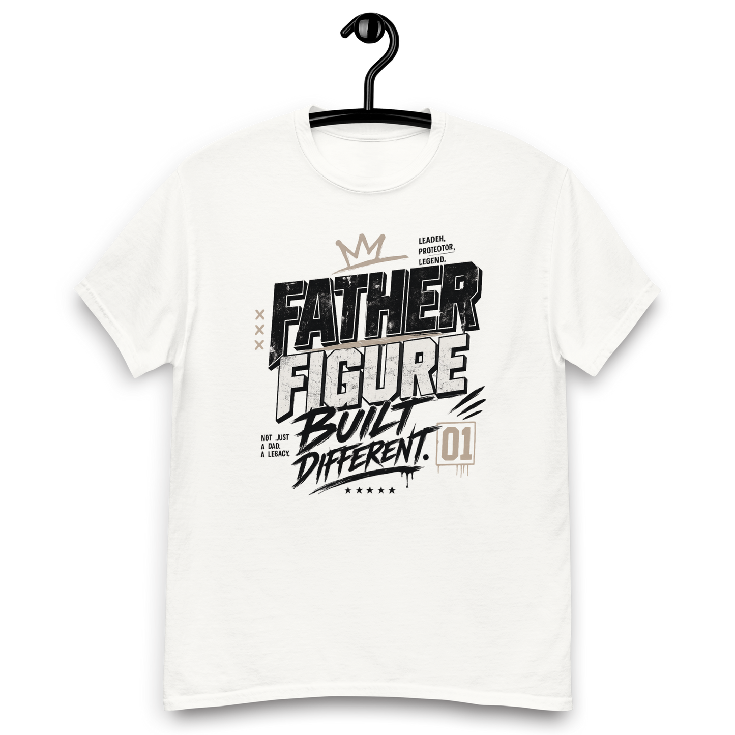 Father Figure Built Different T-Shirt – Bold Streetwear Dad Graphic Tee