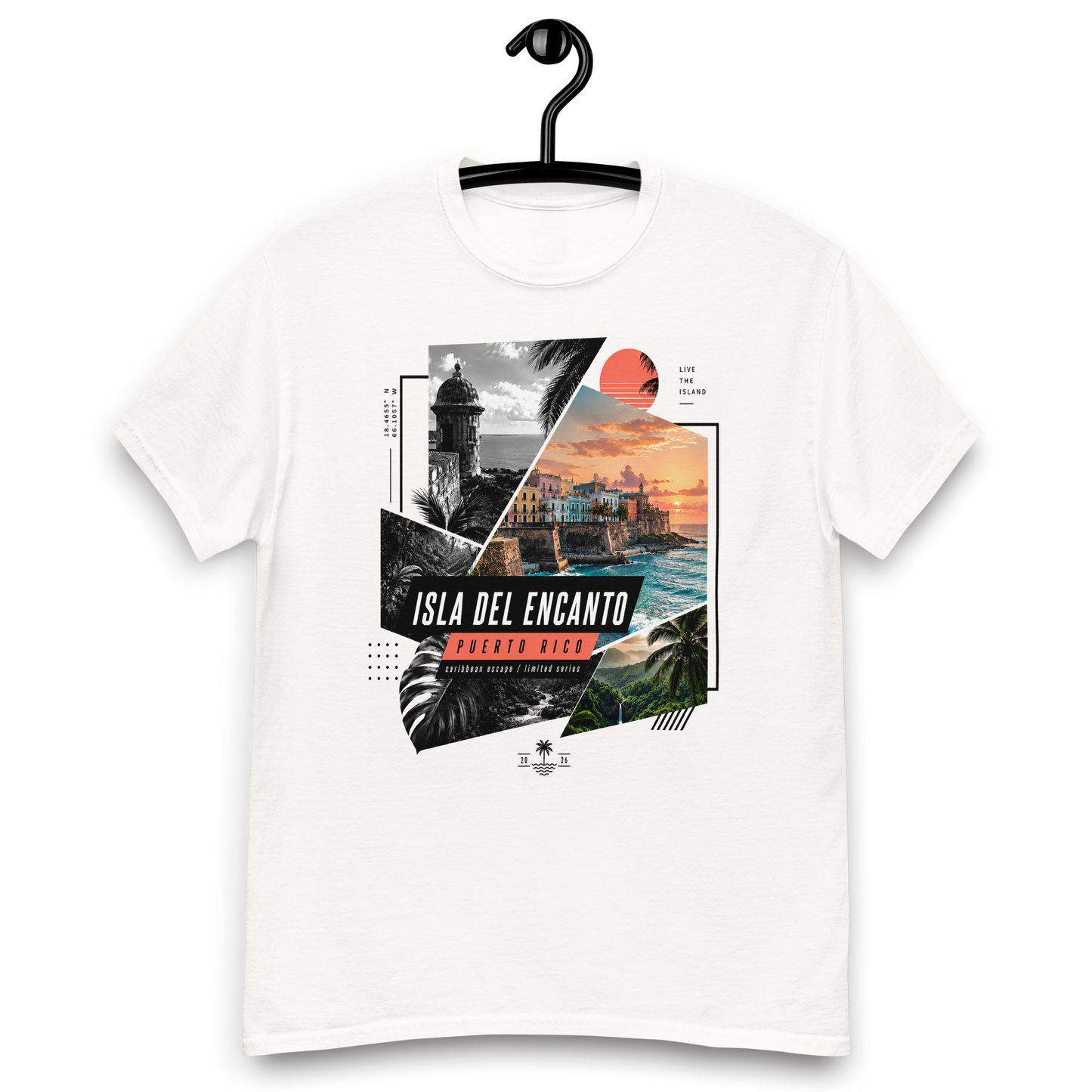 Isla Del Encanto Puerto Rico Coastal Graphic T-Shirt