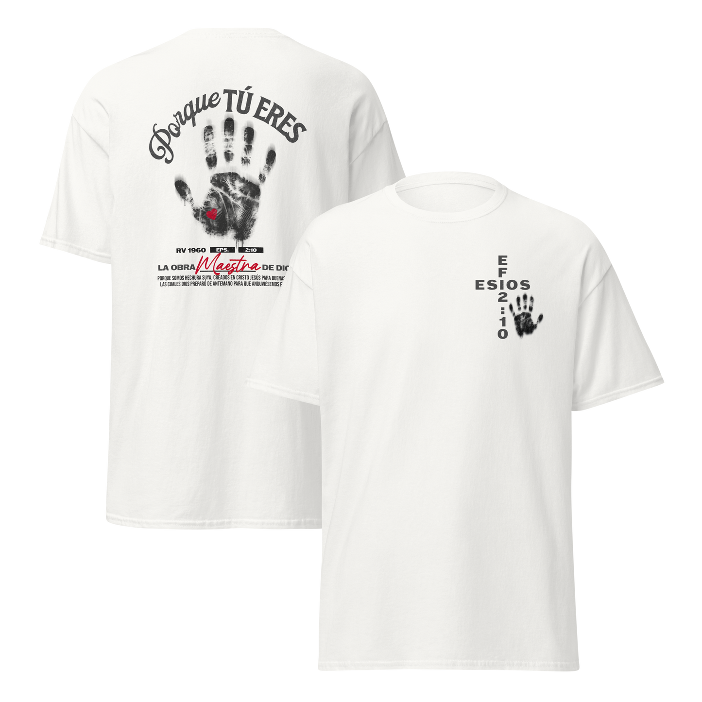 Camiseta “Porque Tú Eres la Obra Maestra de Dios” – Efesios 2:10