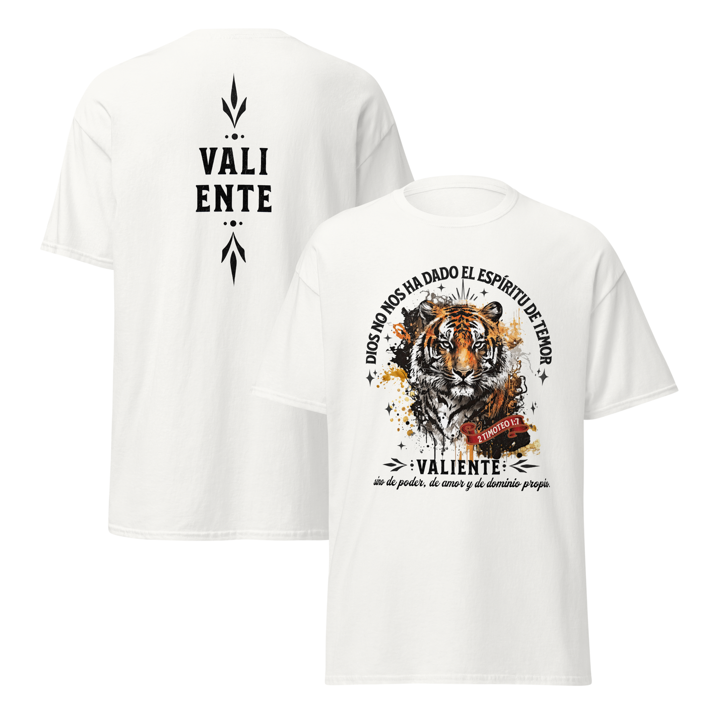 Camiseta “VALIENTE” – Espíritu de Poder, Amor y Dominio Propio