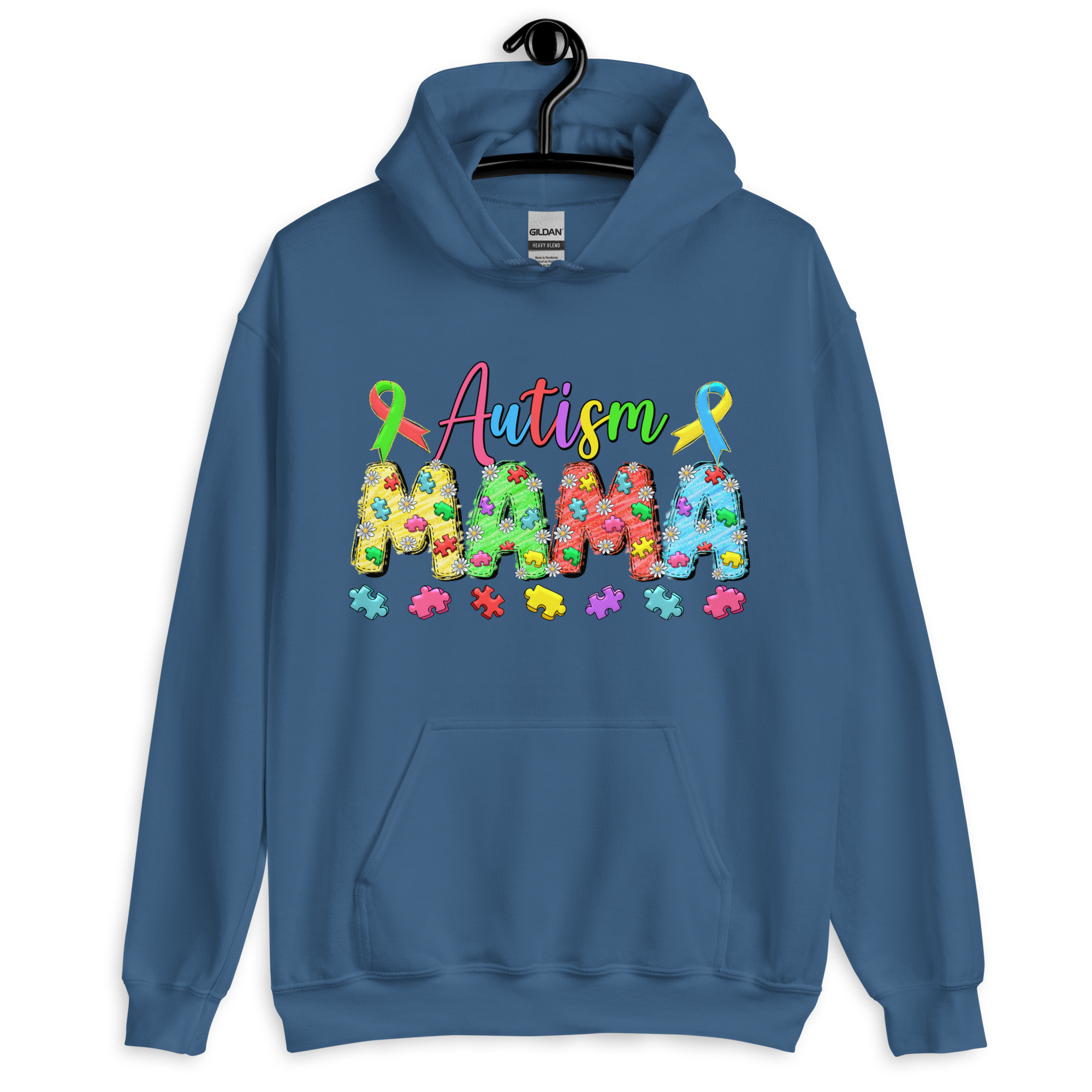 Autism Mama Awareness Hoodie – Puzzle Piece Autism Mom Sweatshirt – Proud Autism Mama Gift – Neurodiversity Support Hoodie