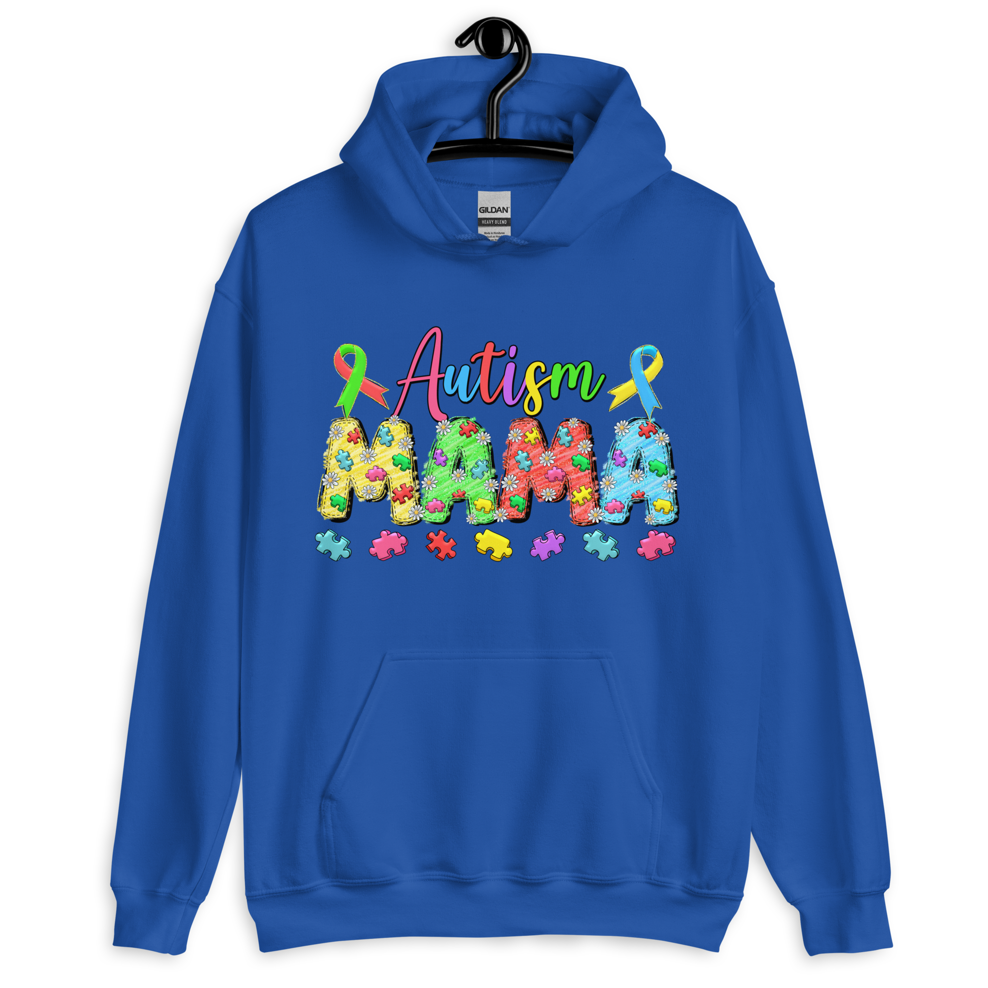 Autism Mama Awareness Hoodie – Puzzle Piece Autism Mom Sweatshirt – Proud Autism Mama Gift – Neurodiversity Support Hoodie