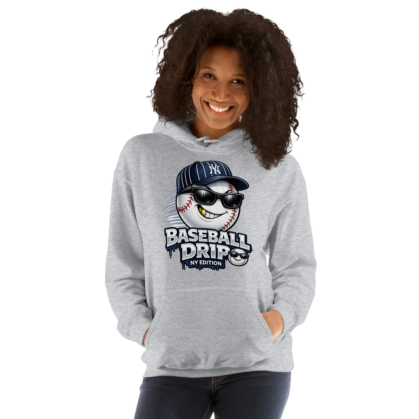 Baseball Drip NY Edition Hoodie – Streetwear Yankees Inspired Hoodie