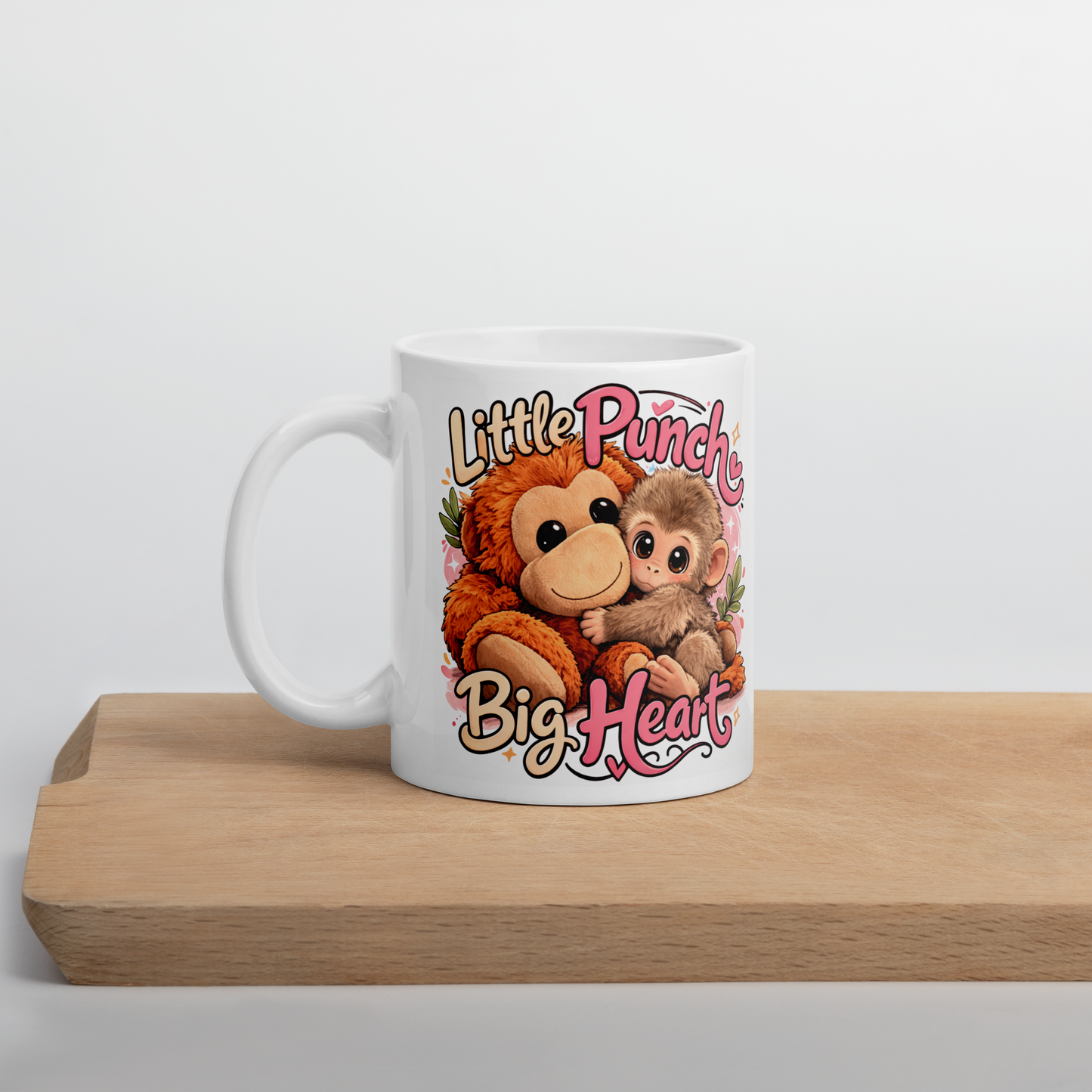 Little Punch Big Heart – 11oz Ceramic Coffee Cup | Adorable Animal Lover Gift