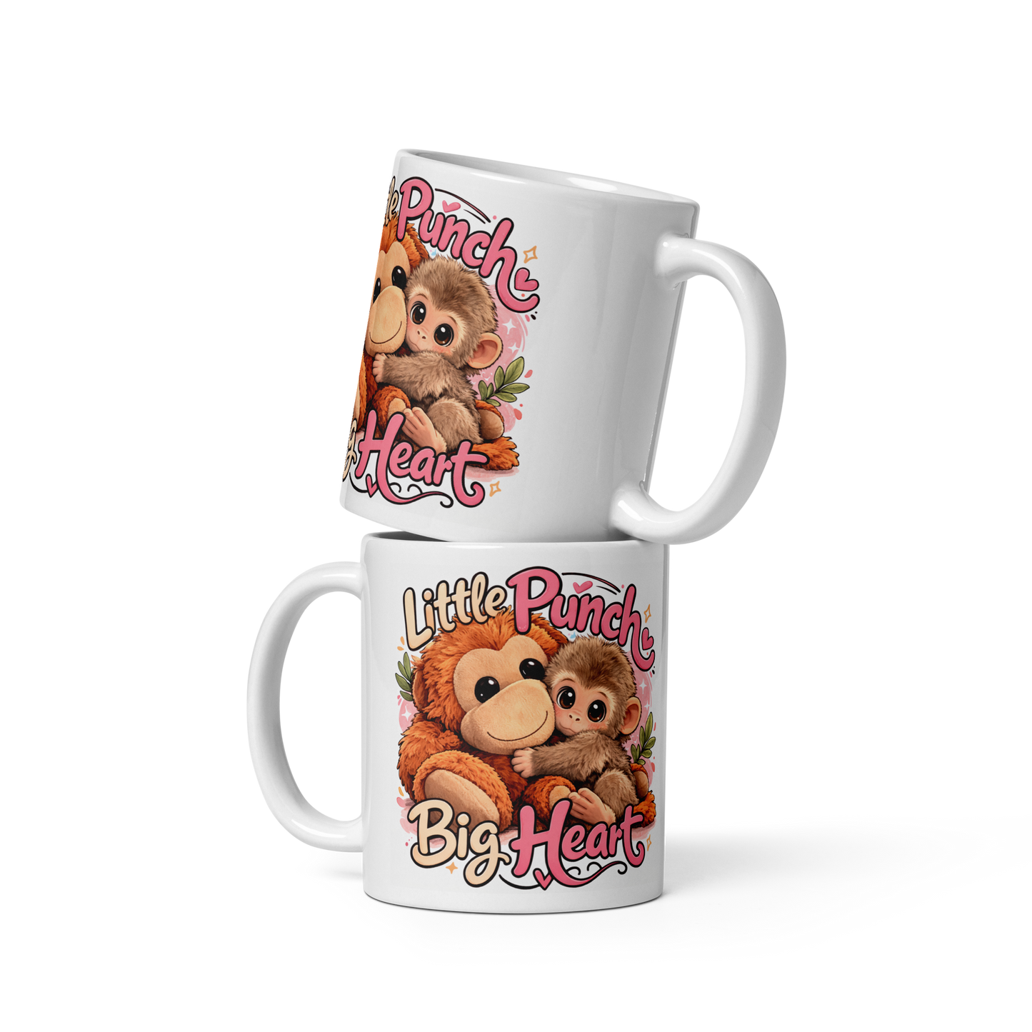 Little Punch Big Heart – 11oz Ceramic Coffee Cup | Adorable Animal Lover Gift