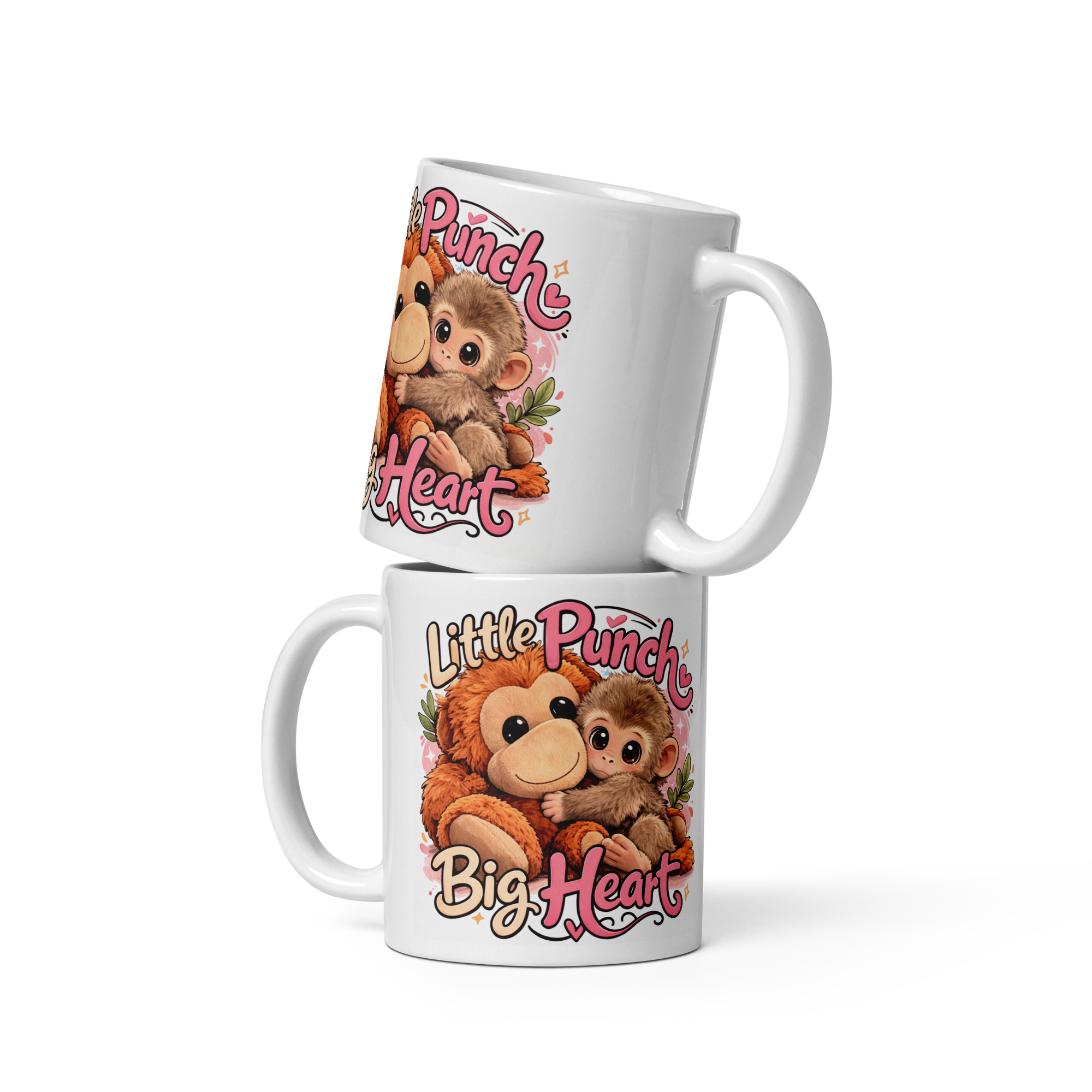 Little Punch Big Heart – 11oz Ceramic Coffee Cup | Adorable Animal Lover Gift
