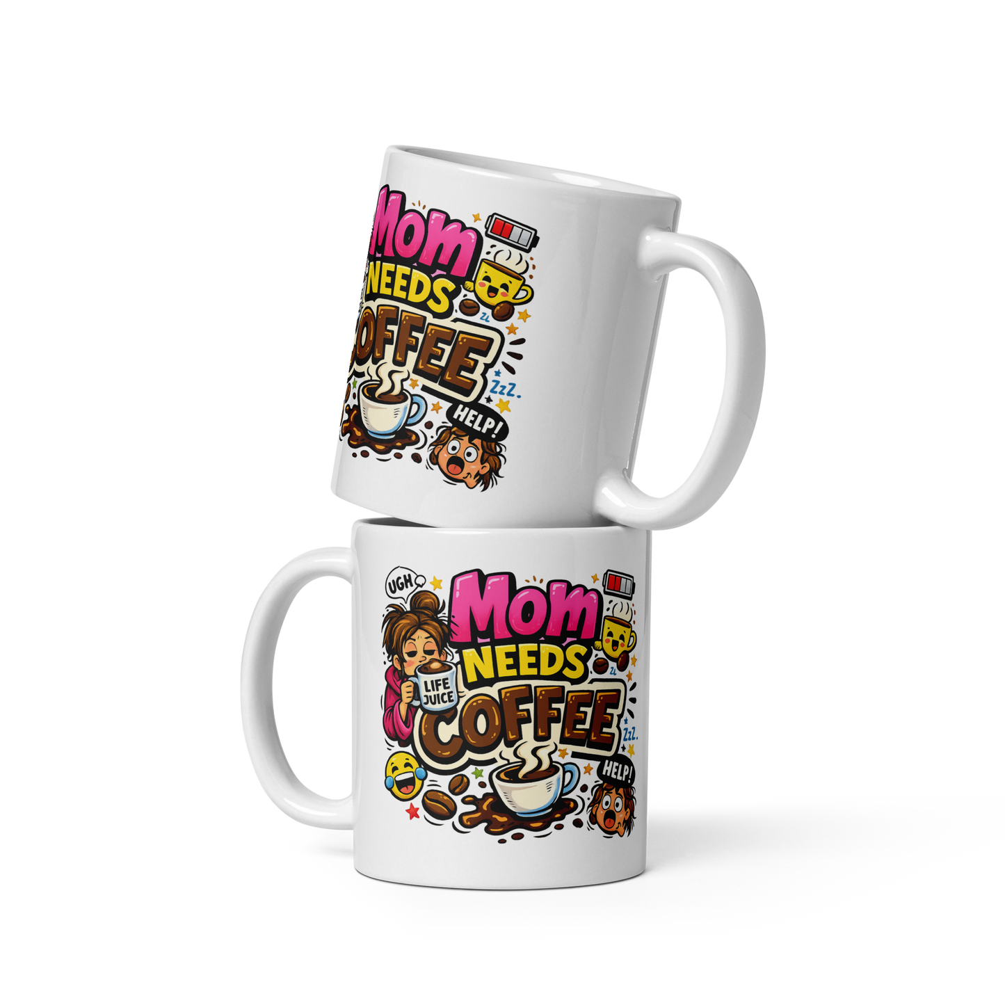 Funny Mom Needs Coffee Mug 11oz | Gift for Mother's Day