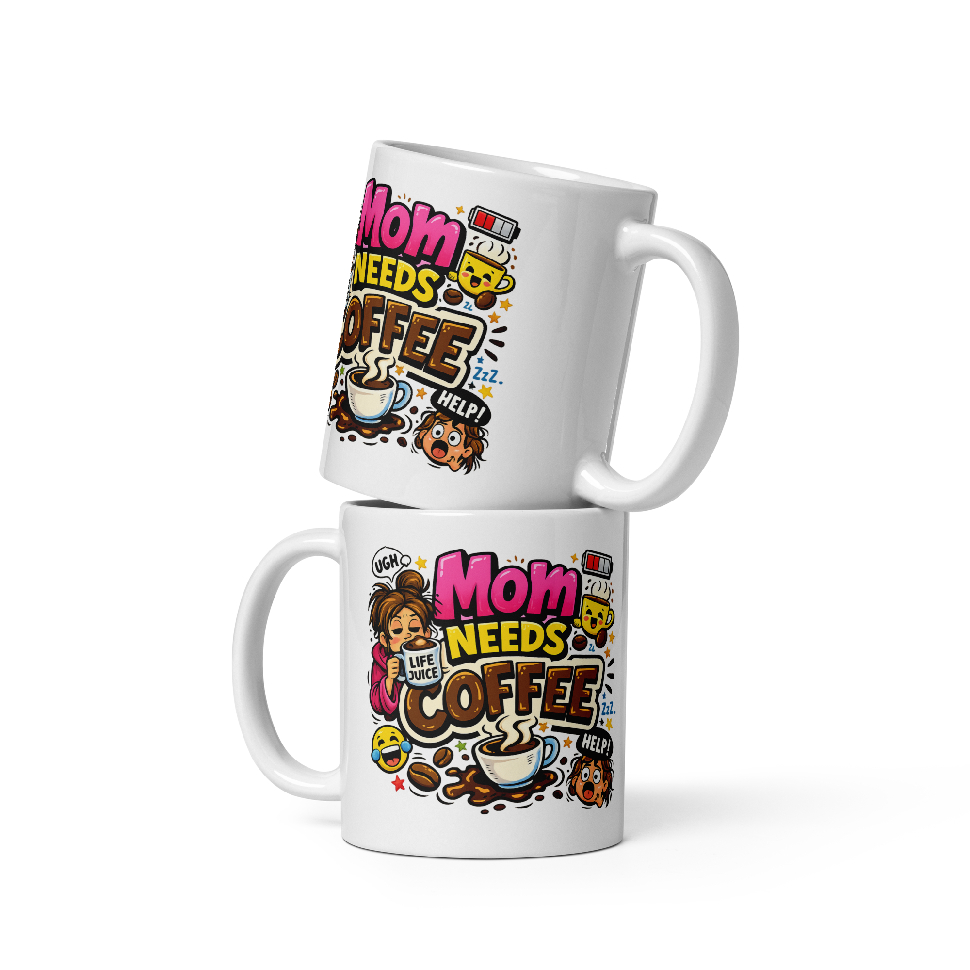 Funny Mom Needs Coffee Mug 11oz | Gift for Mother's Day