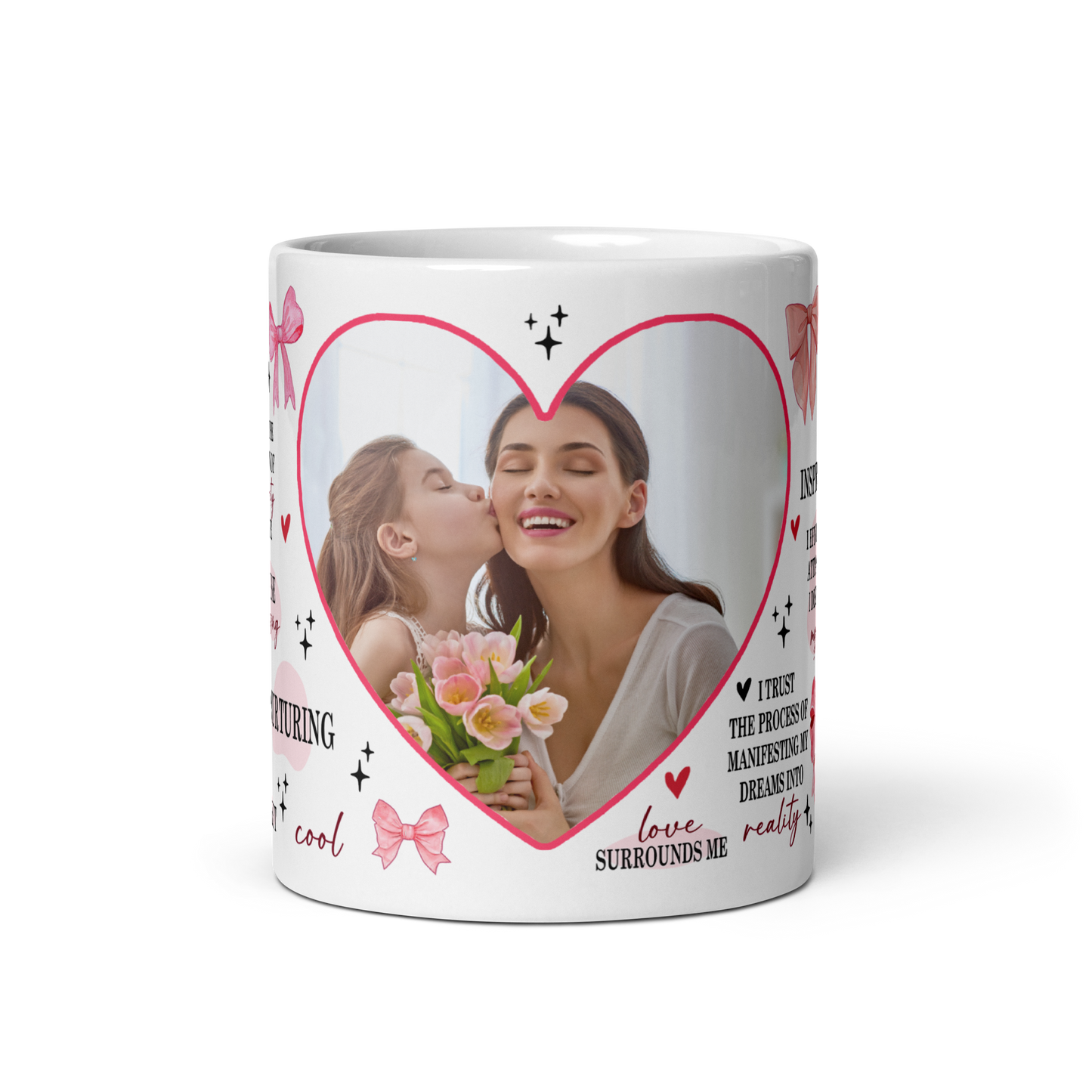 Custom Heart Photo Mug for Mom – Personalized Picture Coffee Cup Gift – Mother’s Day, Birthday, Meaningful Keepsake Gift