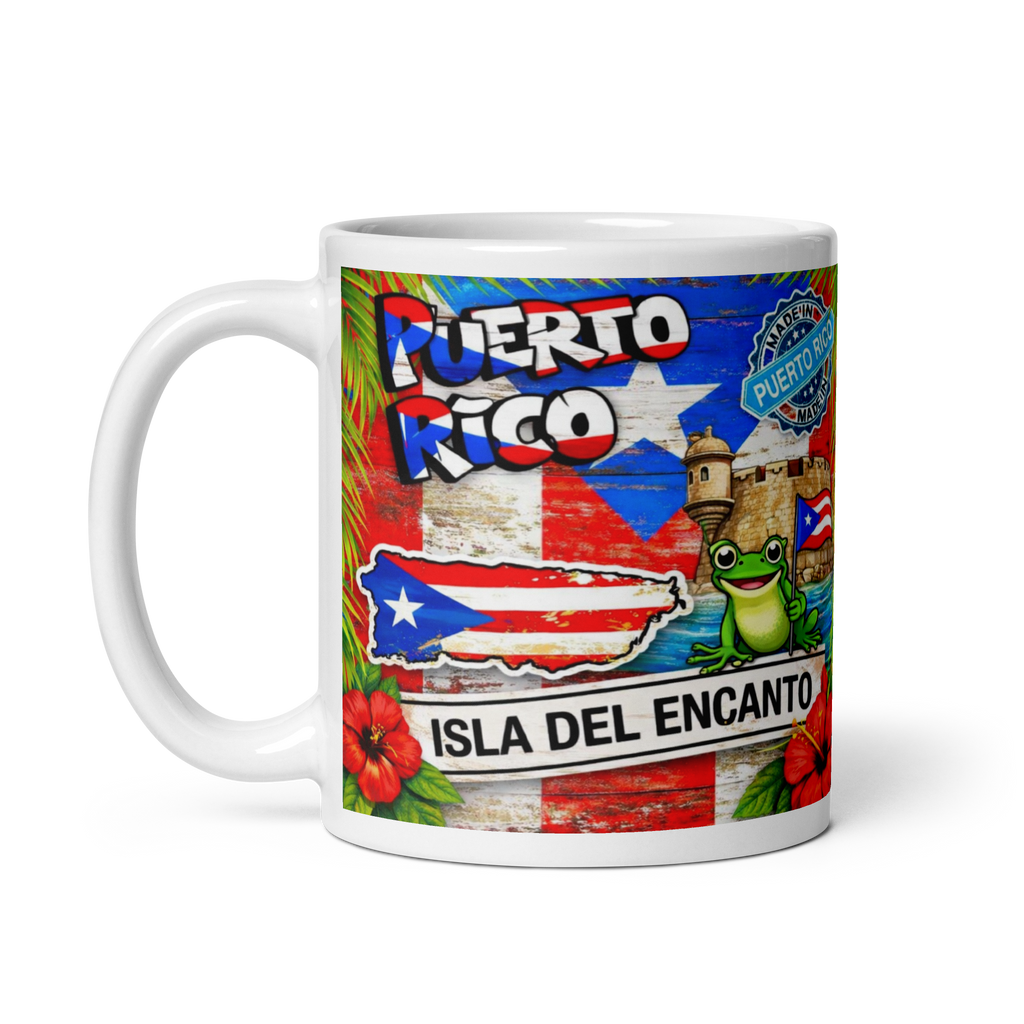 Puerto Rico 11oz Coffee Mug – Isla Del Encanto Coquí Design