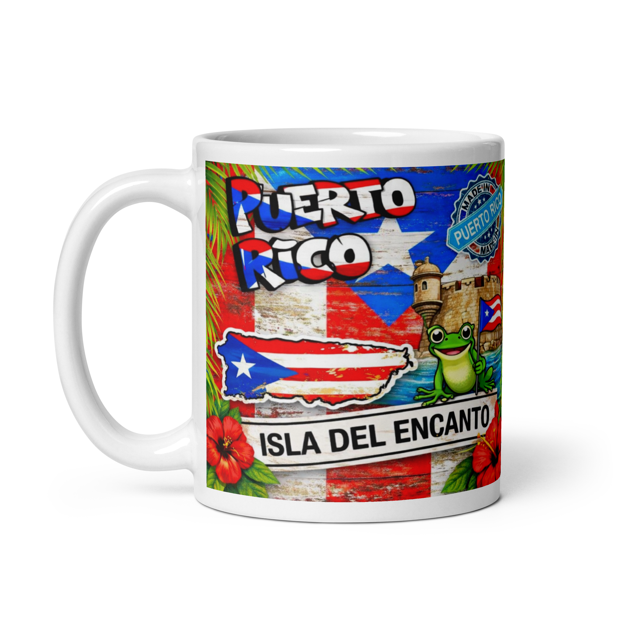 Puerto Rico 11oz Coffee Mug – Isla Del Encanto Coquí Design