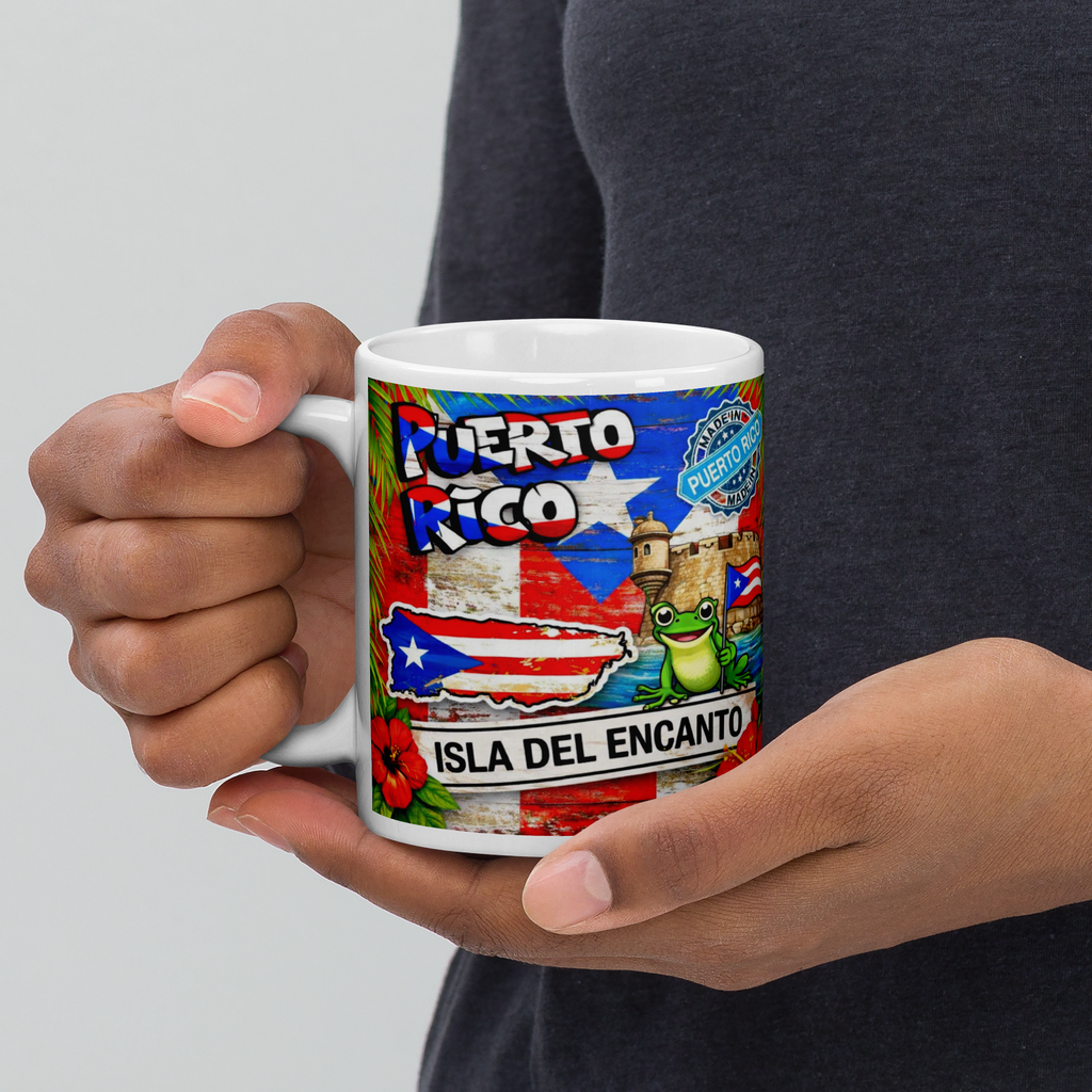 Puerto Rico 11oz Coffee Mug – Isla Del Encanto Coquí Design