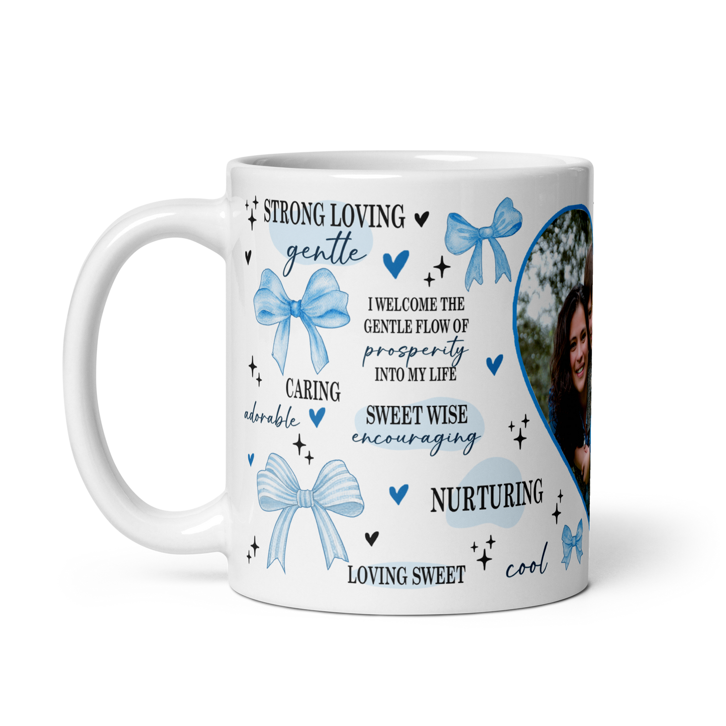 Custom Heart Photo Mug for Mom – Personalized Picture Coffee Cup Gift – Mother’s Day, Birthday, Meaningful Keepsake Gift