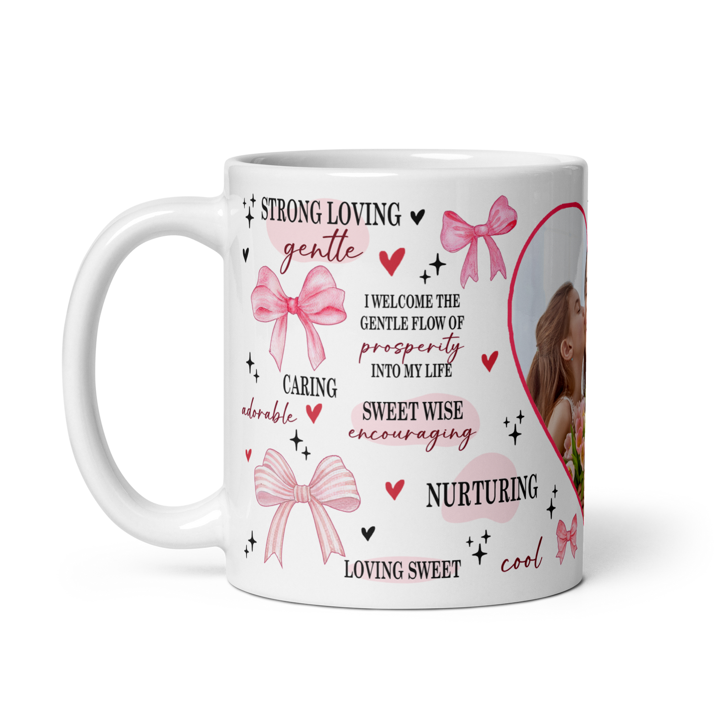 Custom Heart Photo Mug for Mom – Personalized Picture Coffee Cup Gift – Mother’s Day, Birthday, Meaningful Keepsake Gift