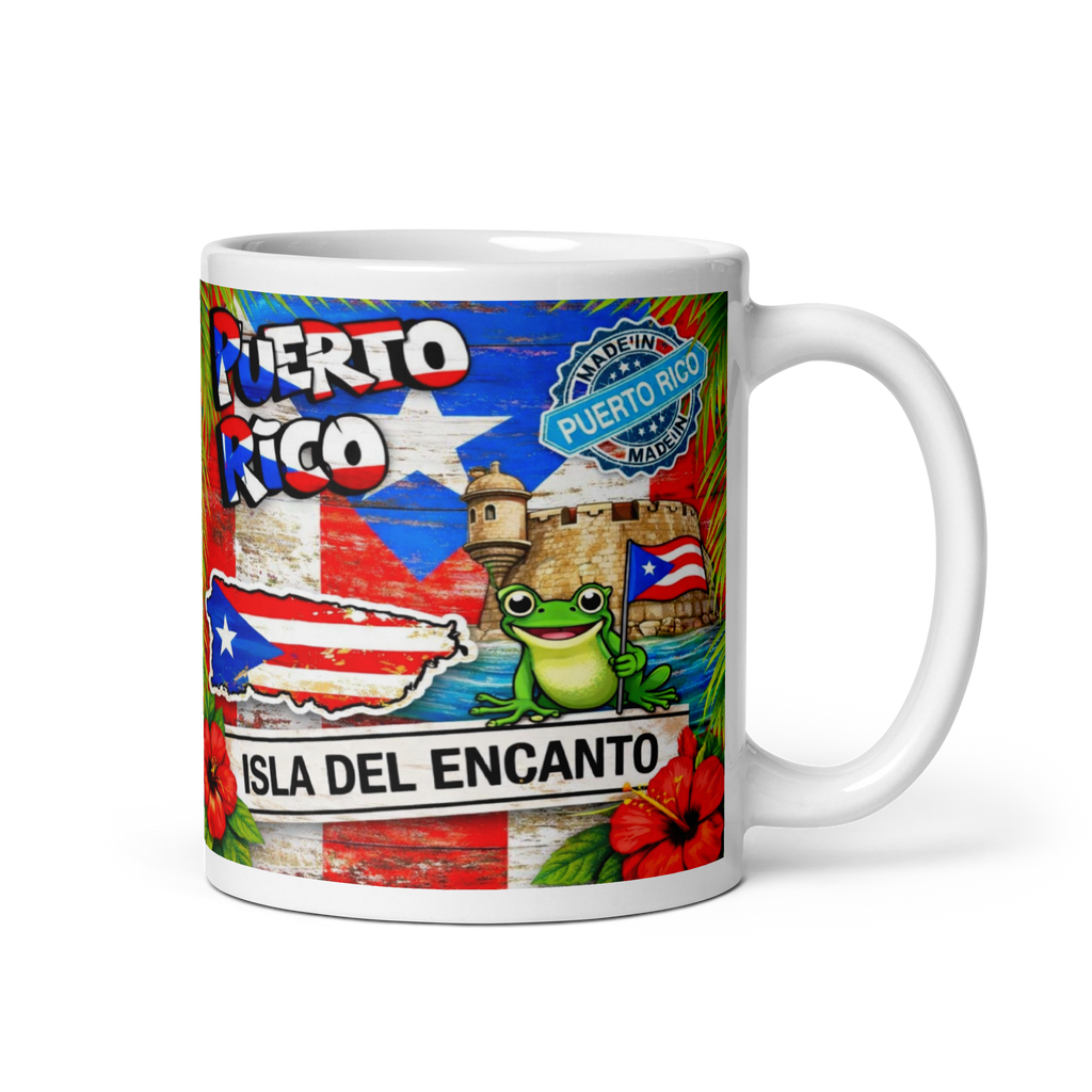 Puerto Rico 11oz Coffee Mug – Isla Del Encanto Coquí Design