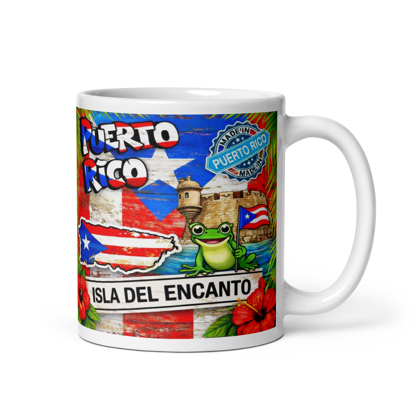 Puerto Rico 11oz Coffee Mug – Isla Del Encanto Coquí Design