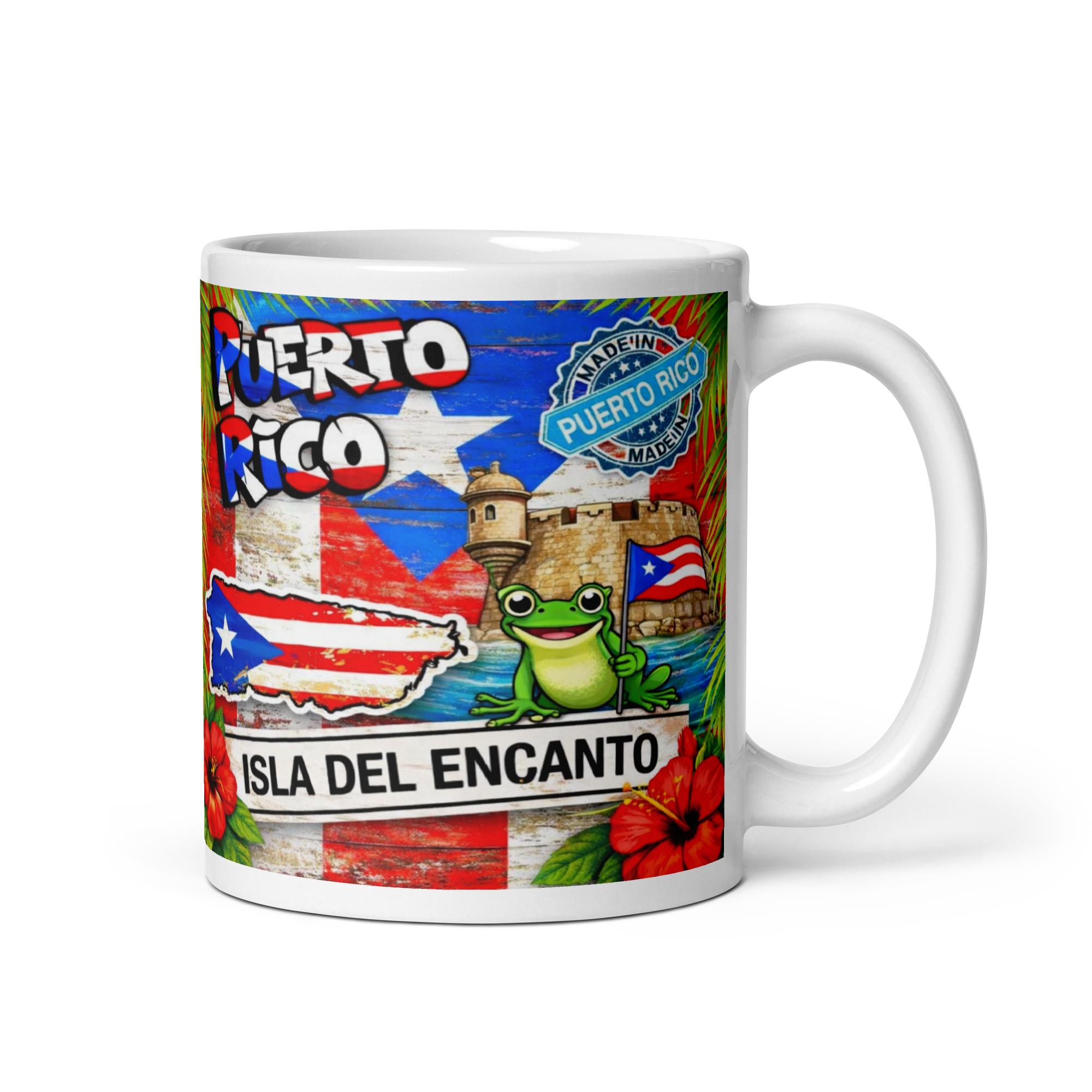 Puerto Rico 11oz Coffee Mug – Isla Del Encanto Coquí Design