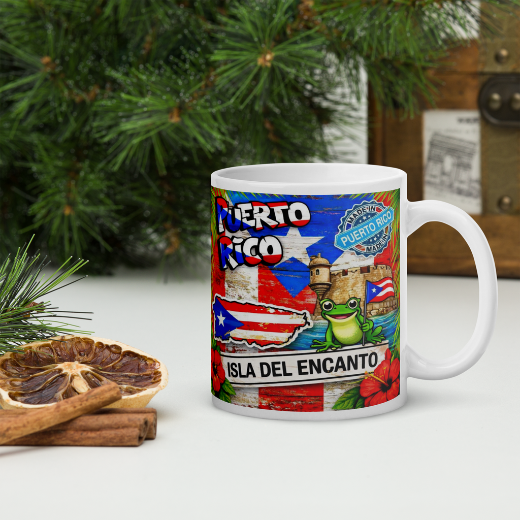 Puerto Rico 11oz Coffee Mug – Isla Del Encanto Coquí Design